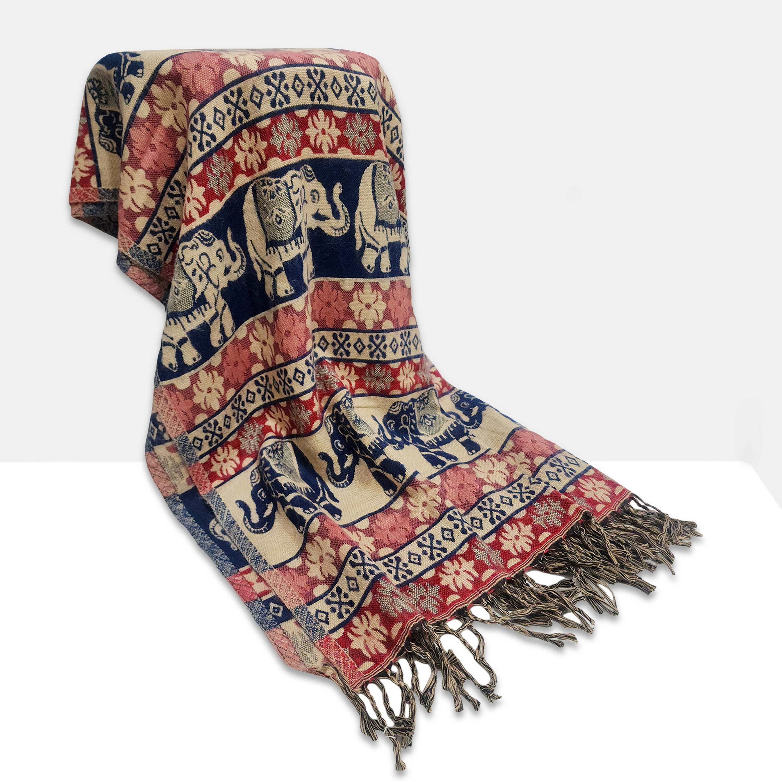 Dhaka Shawl, Multicolor Durable Acrylic Shawl <span Style=