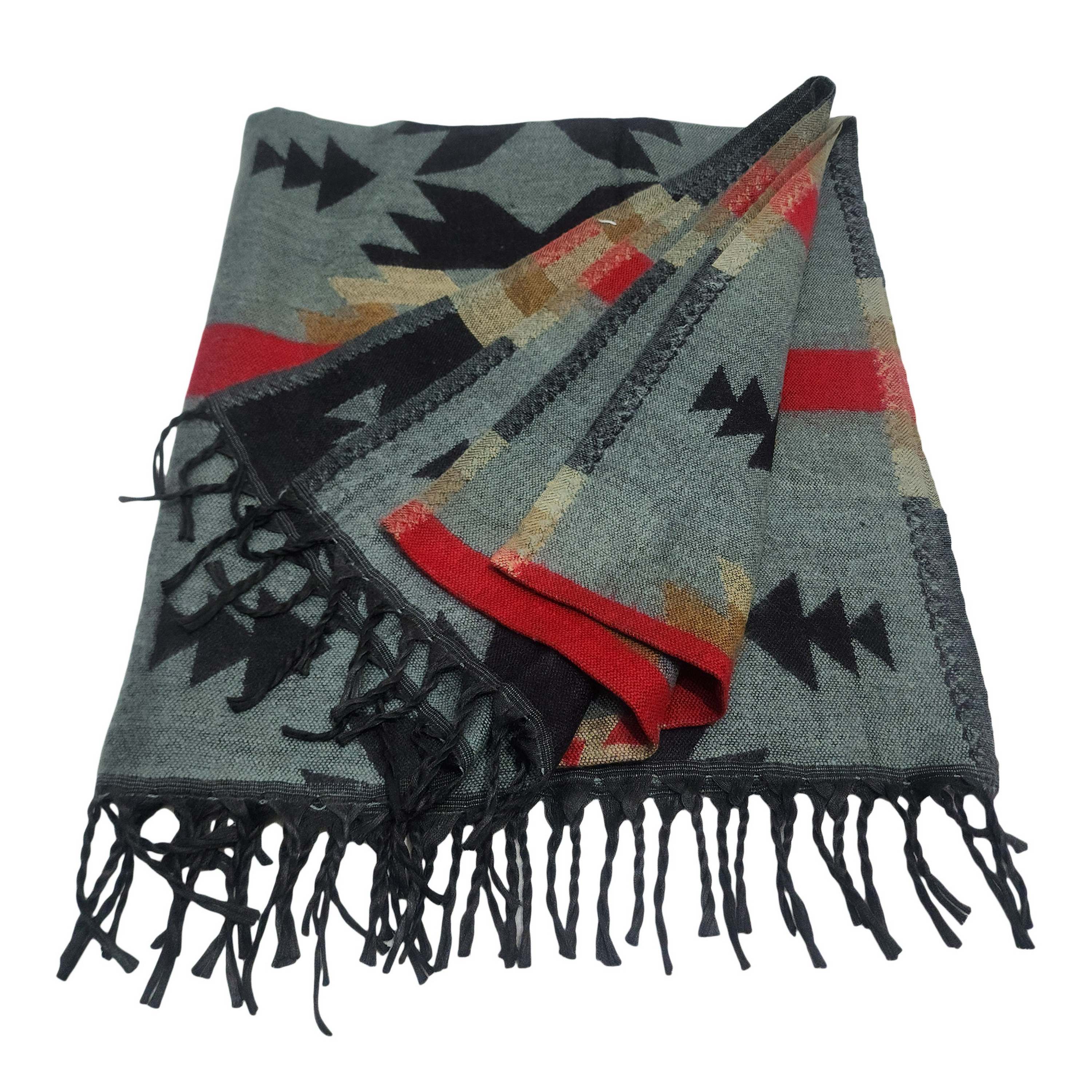 Dhaka Shawl, Multicolor Durable Acrylic Shawl With Various Patterns