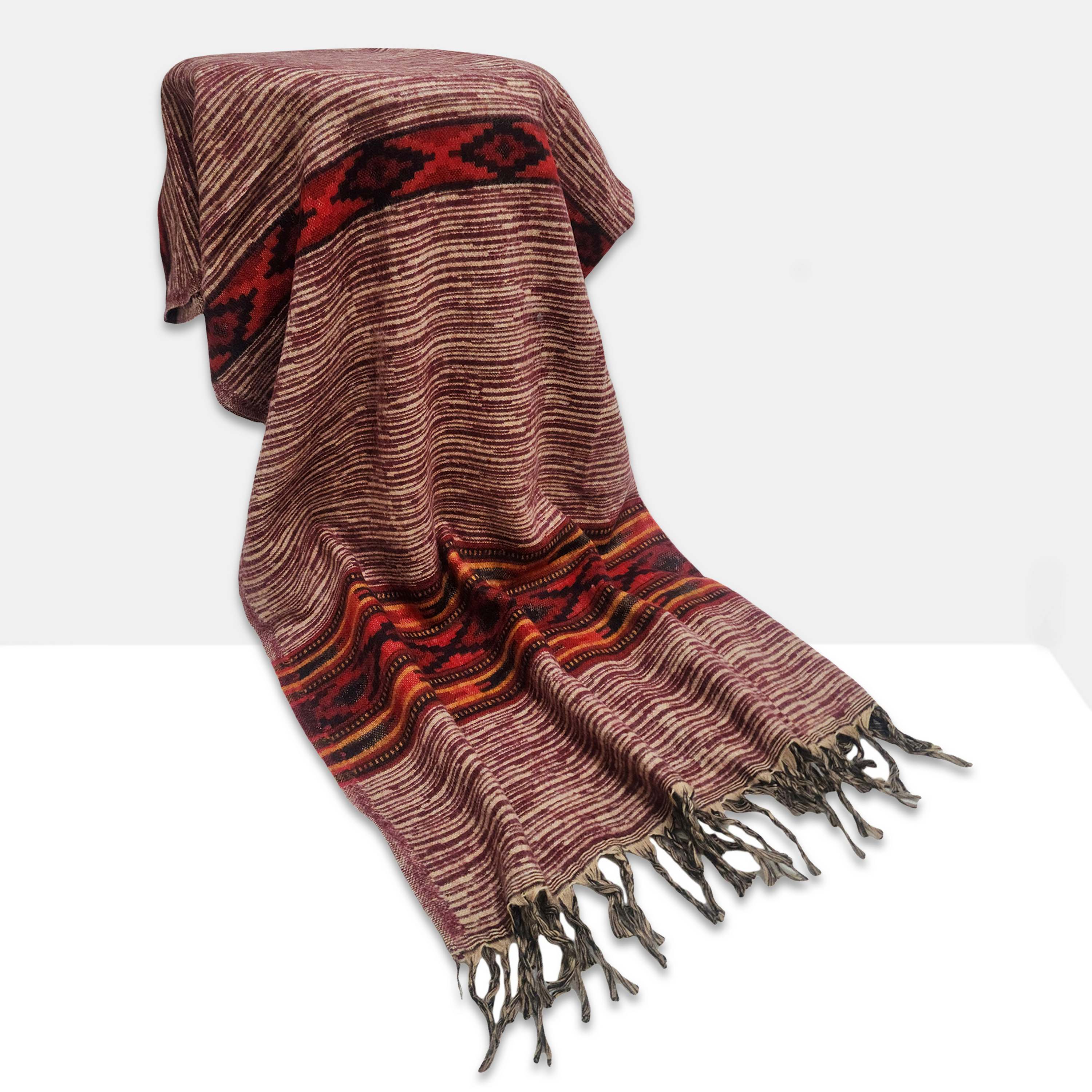 Dhaka Shawl, Multicolor Durable Acrylic Shawl <span Style=
