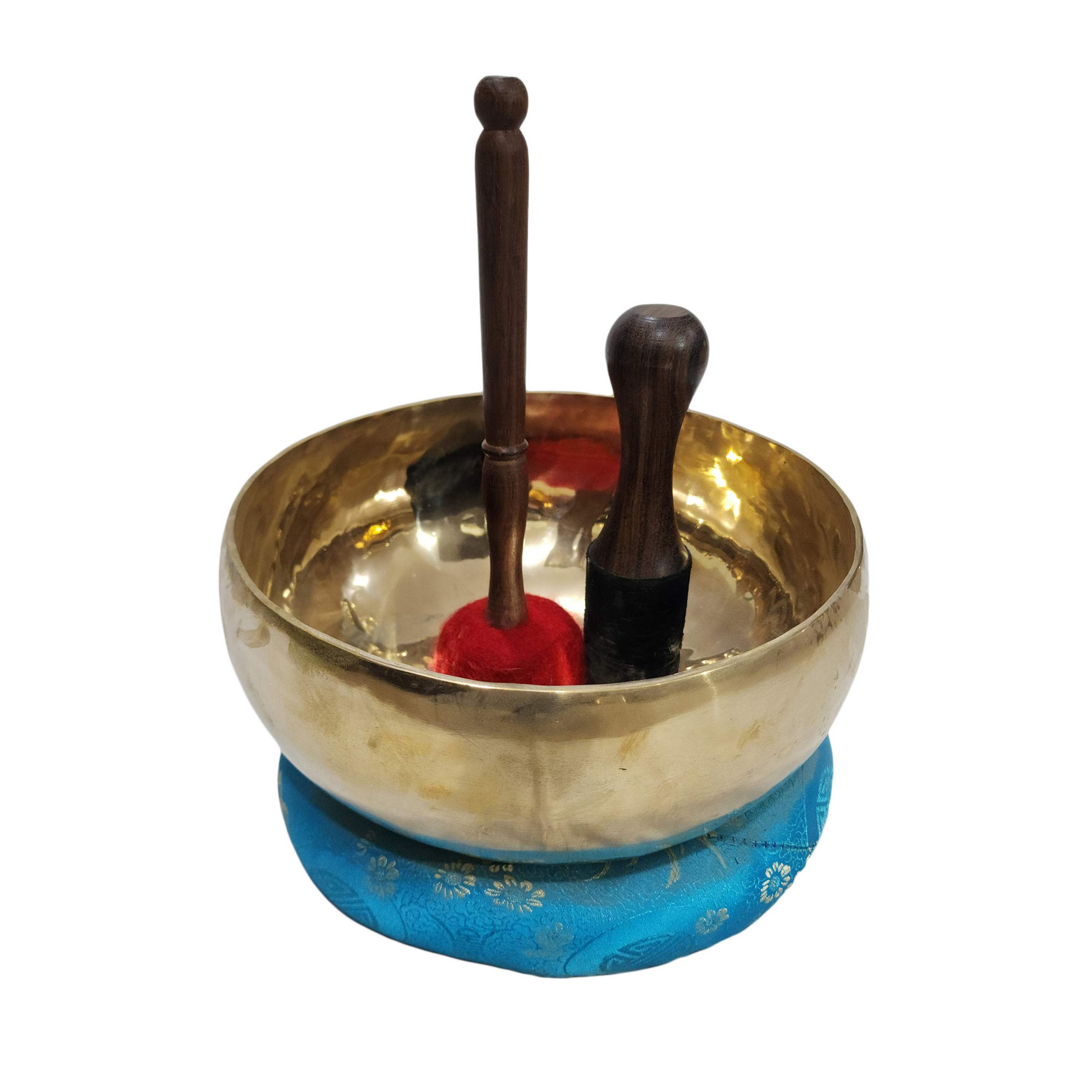 Singing Bowl, Buddhist Hand Beaten Therapy Bowls, With Glossy Finishing, Head Bowl, select Accessories