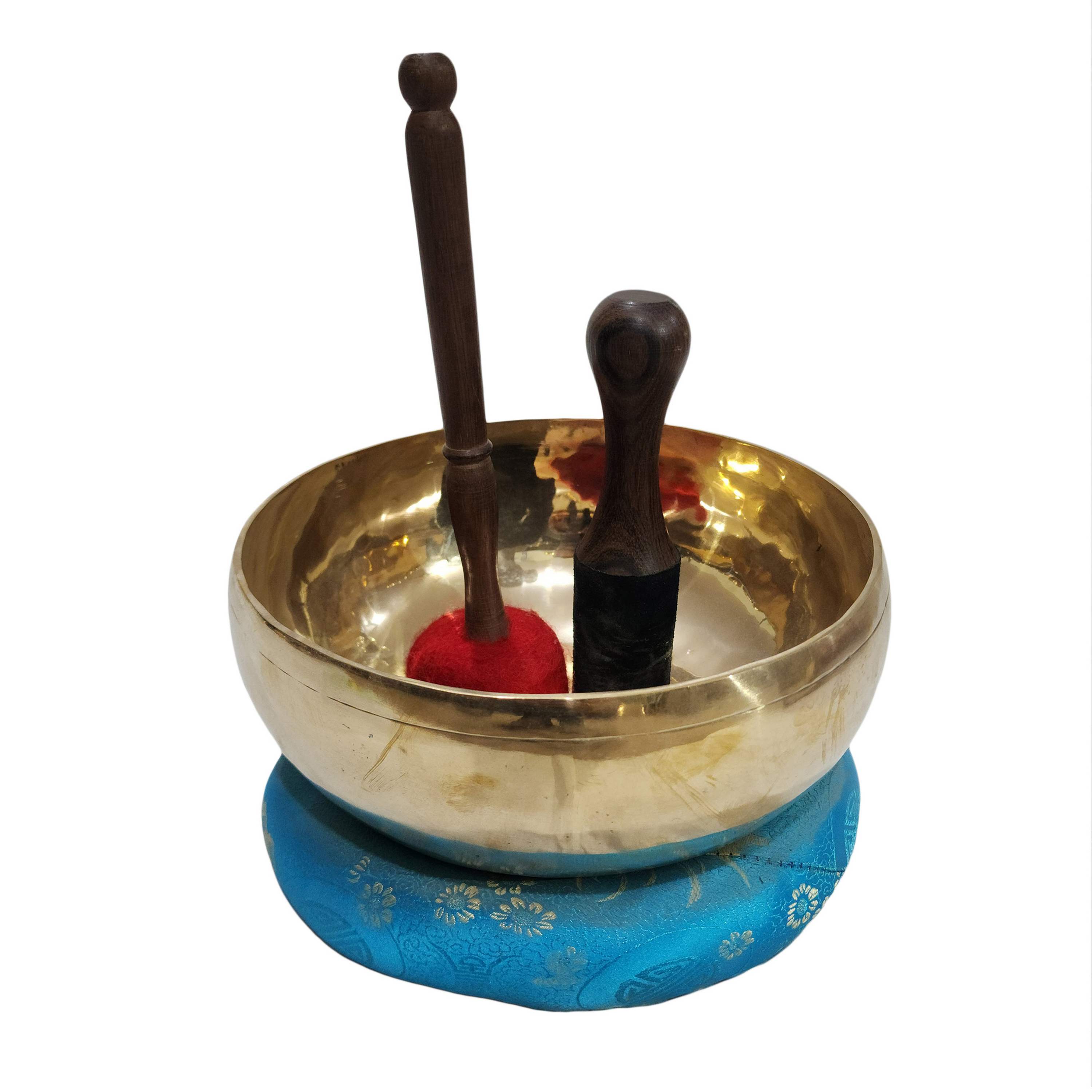 Singing Bowl, Buddhist Hand Beaten Therapy Bowls, With Glossy Finishing, Head Bowl, select Accessories