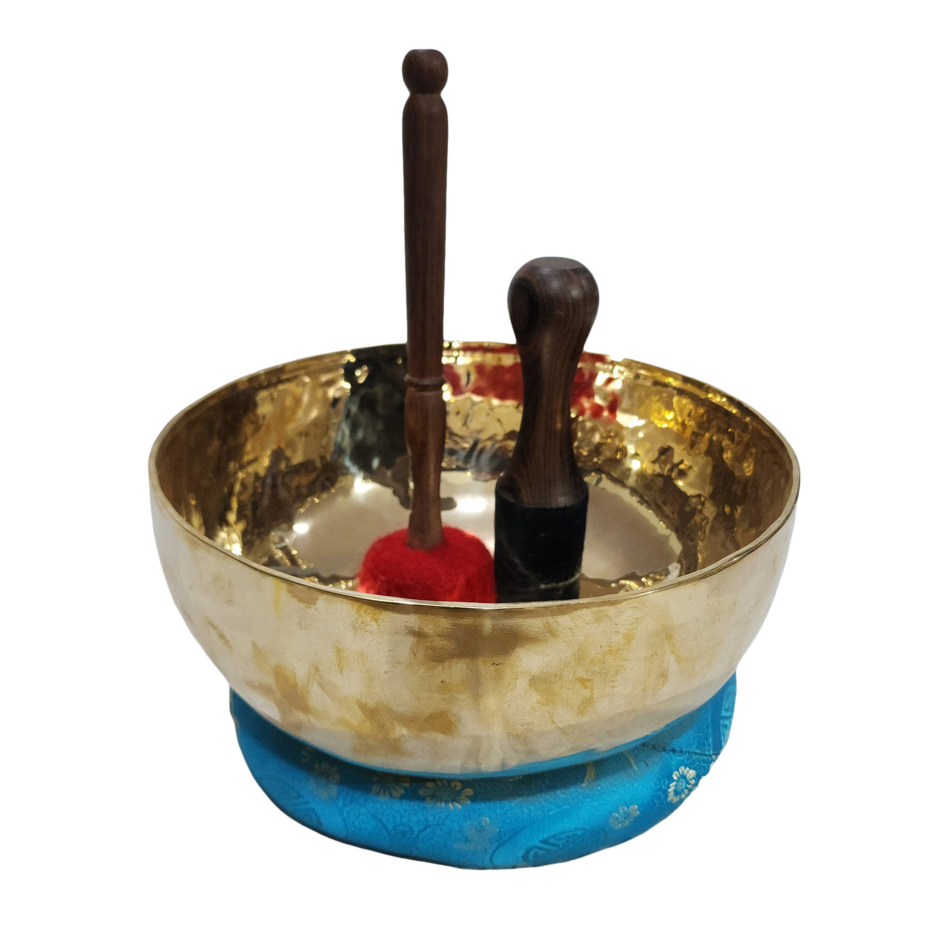 Singing Bowl, Buddhist Hand Beaten Therapy Bowls, With Glossy Finishing, Head Bowl, select Accessories