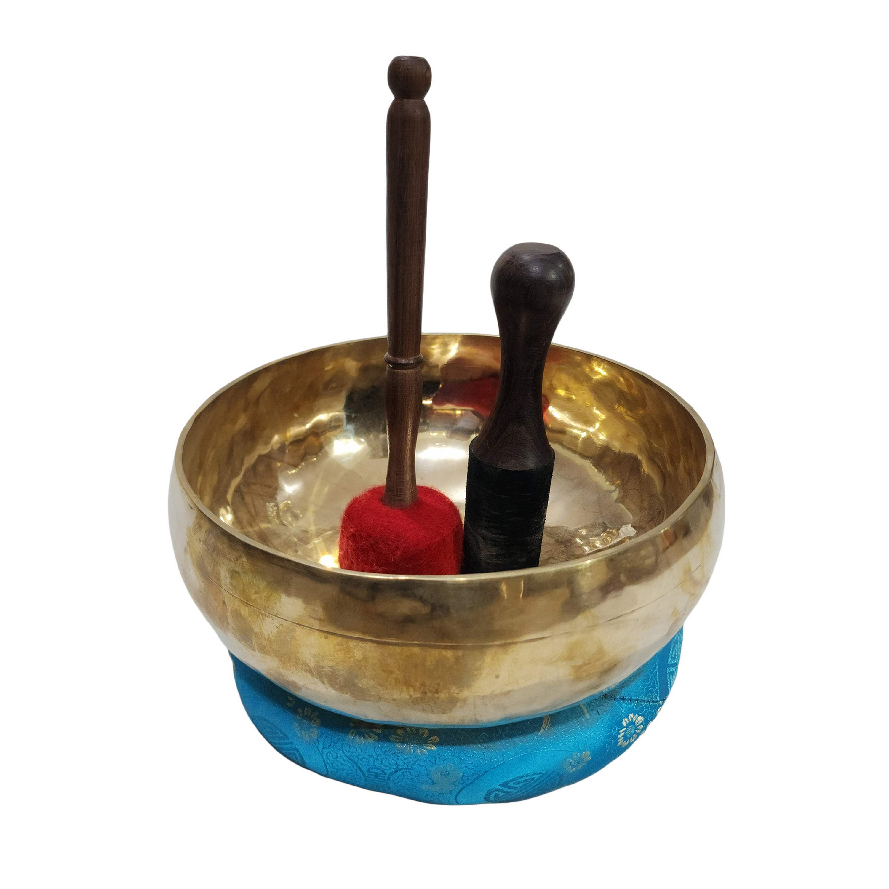 Singing Bowl, Buddhist Hand Beaten Therapy Bowls, With Glossy Finishing, Head Bowl, select Accessories