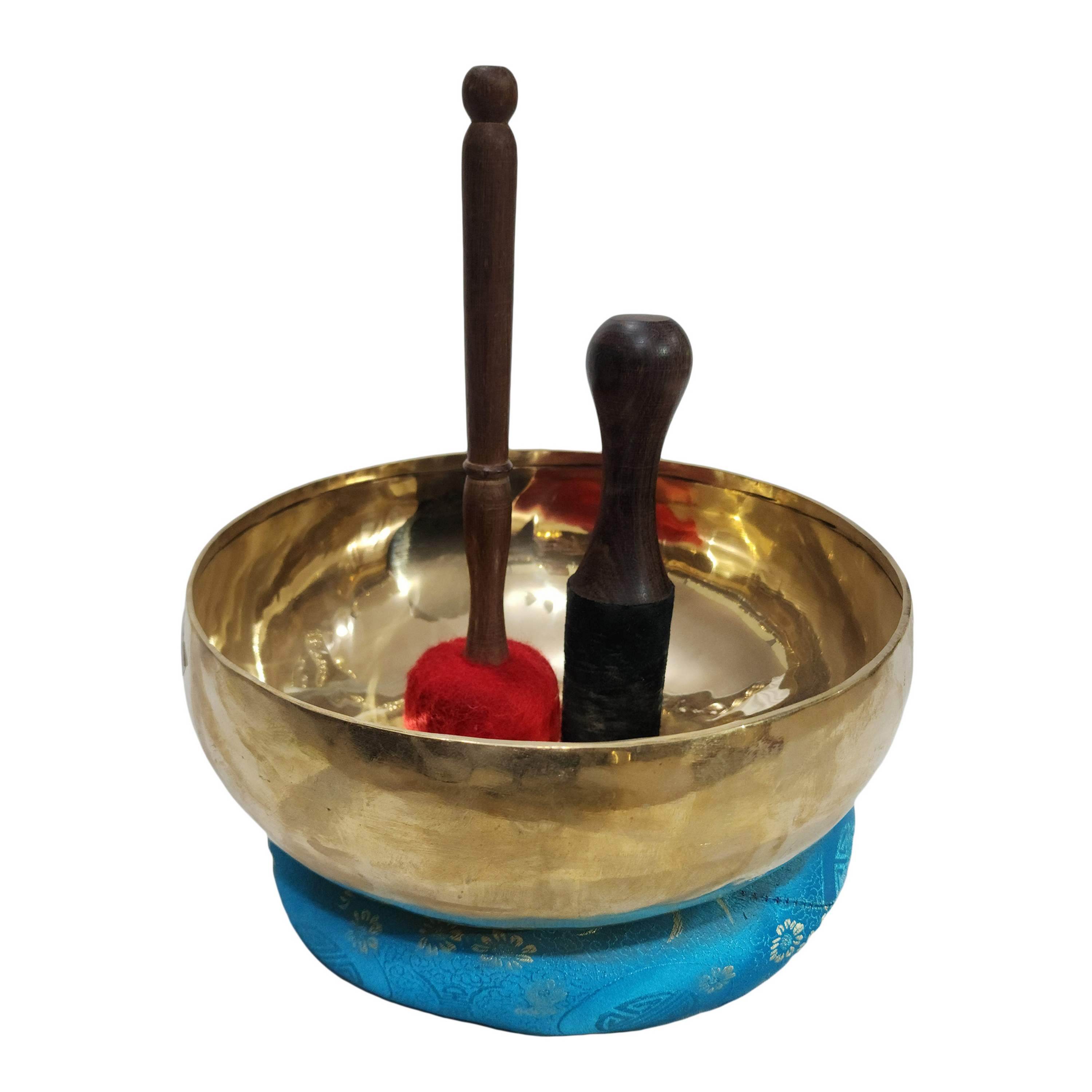 Singing Bowl, Buddhist Hand Beaten Therapy Bowls, With Glossy Finishing, Head Bowl, select Accessories