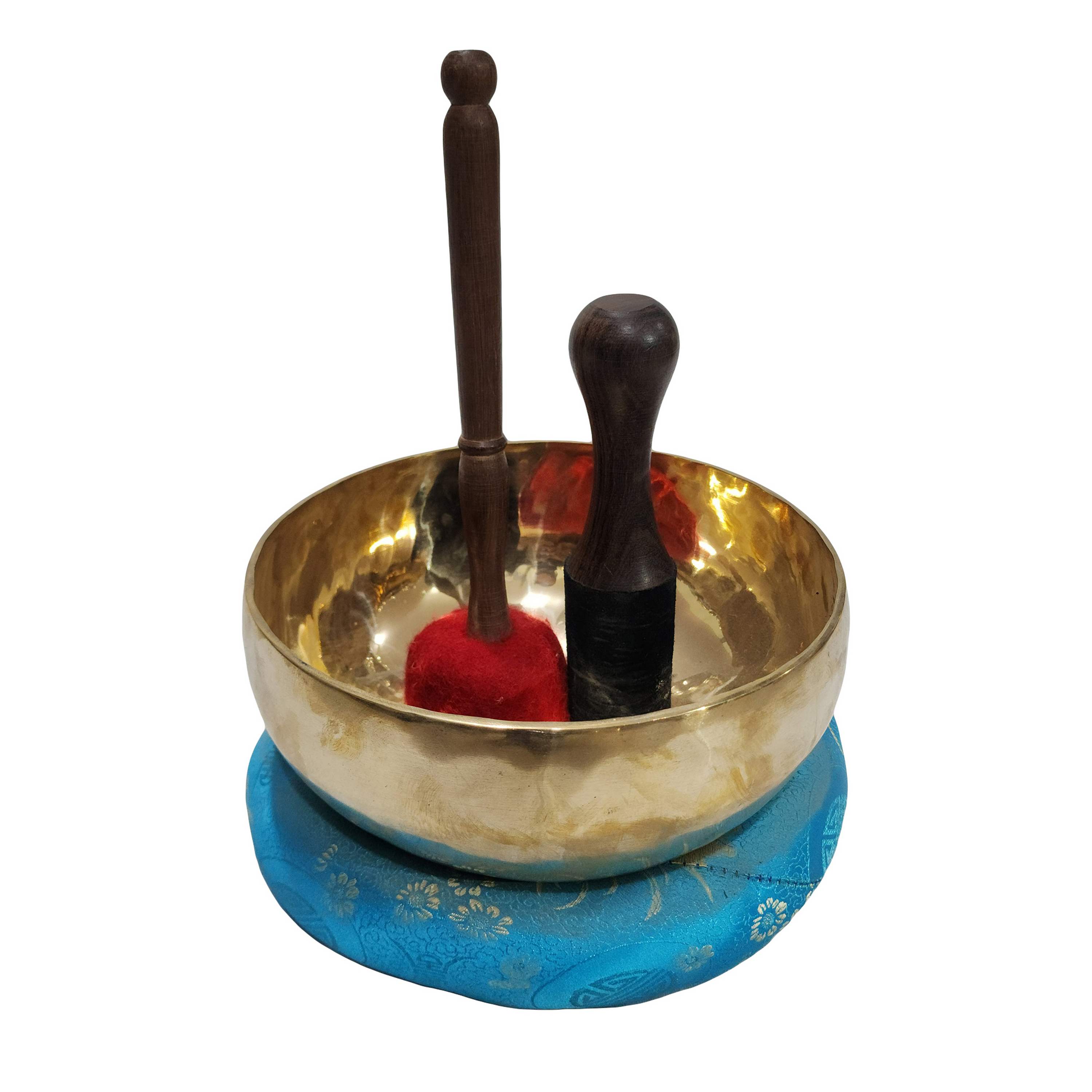Singing Bowl, Buddhist Hand Beaten Therapy Bowls, With Glossy Finishing, Head Bowl, select Accessories