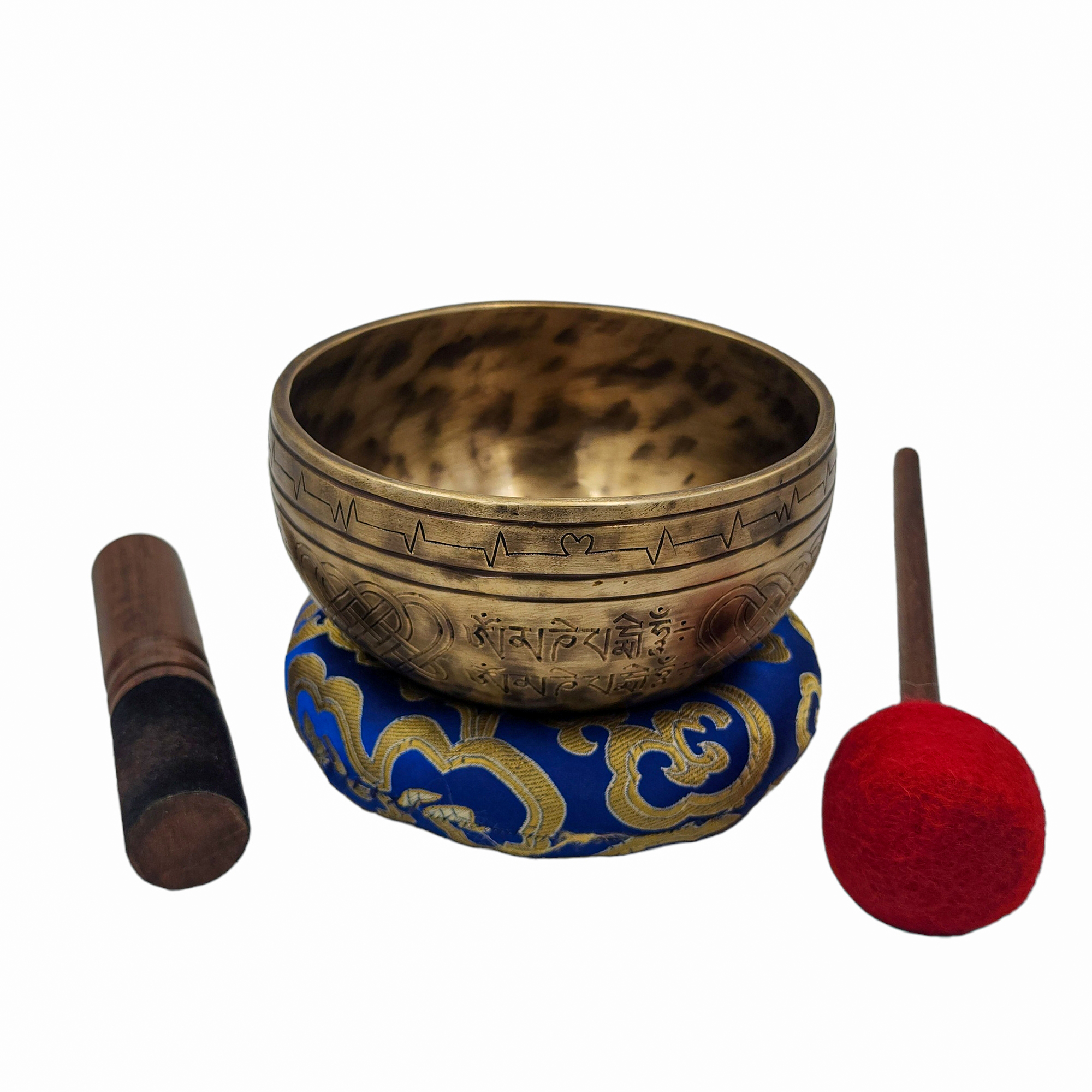 Jambati Singing Bowlsinging Bowl, Buddhist Hand Beaten, Antique Finishing, <span Style=