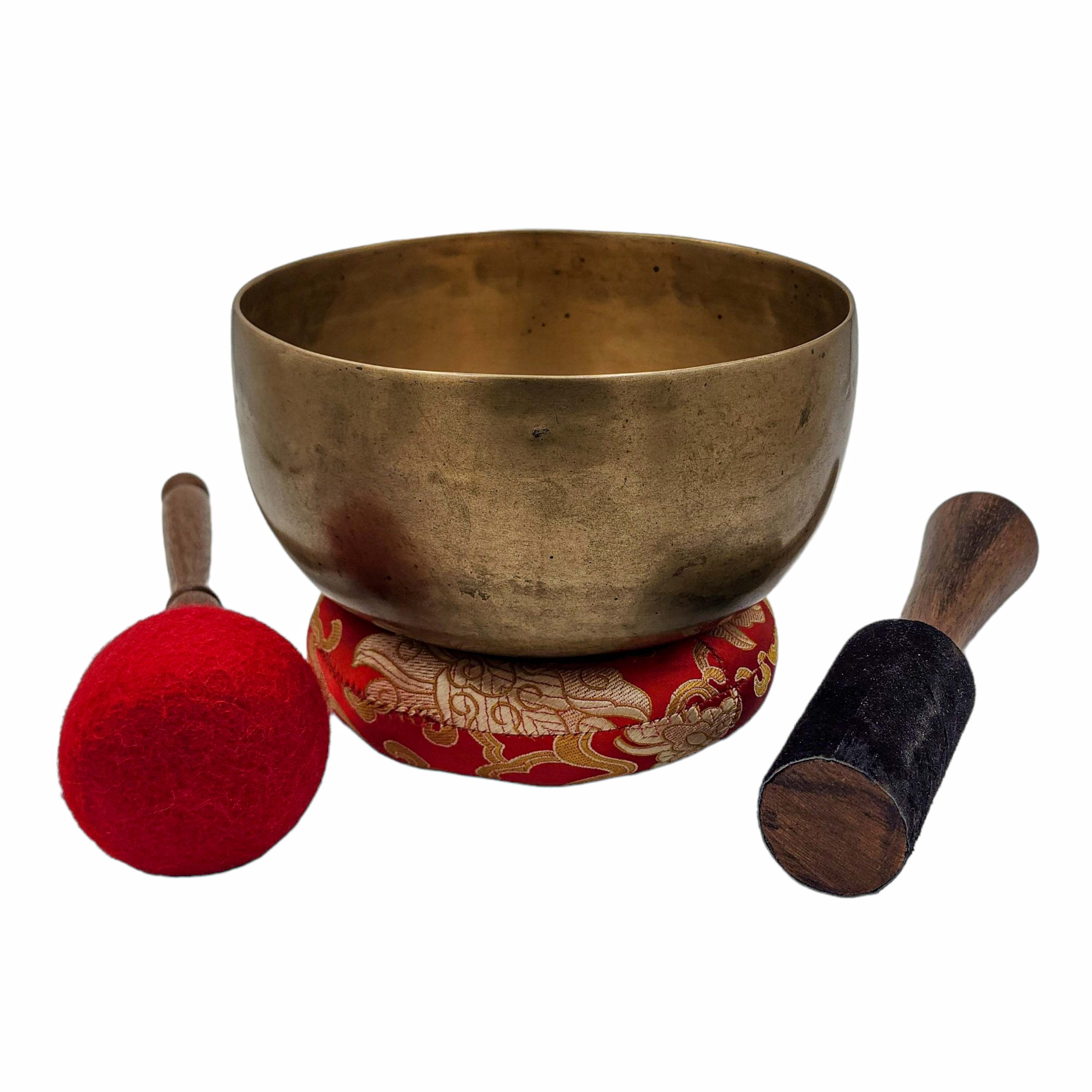 Kopre Singing Bowl, Buddhist Hand Beaten, Antique Finishing, select Accessories