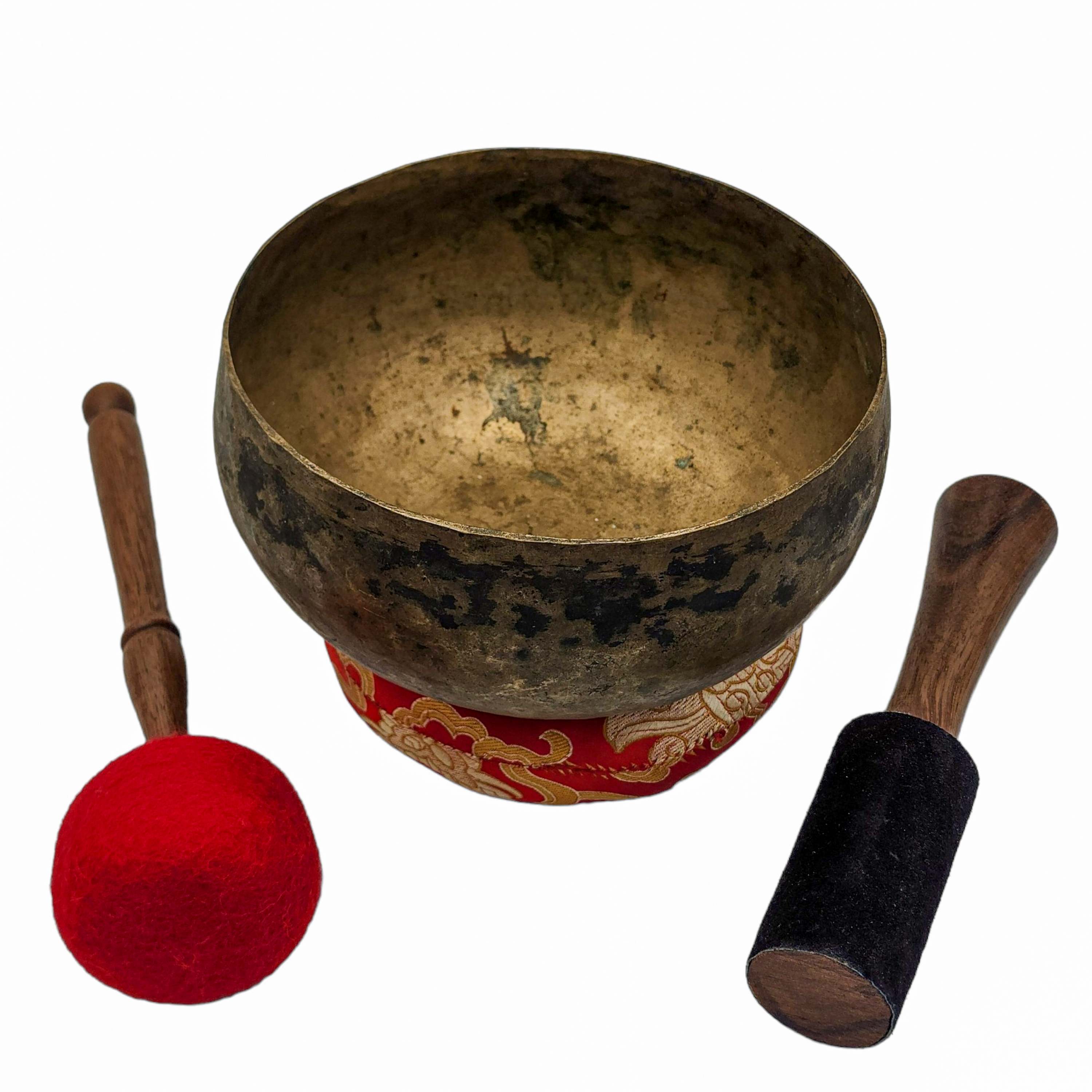 Kopre Singing Bowl, Buddhist Hand Beaten, Antique Finishing