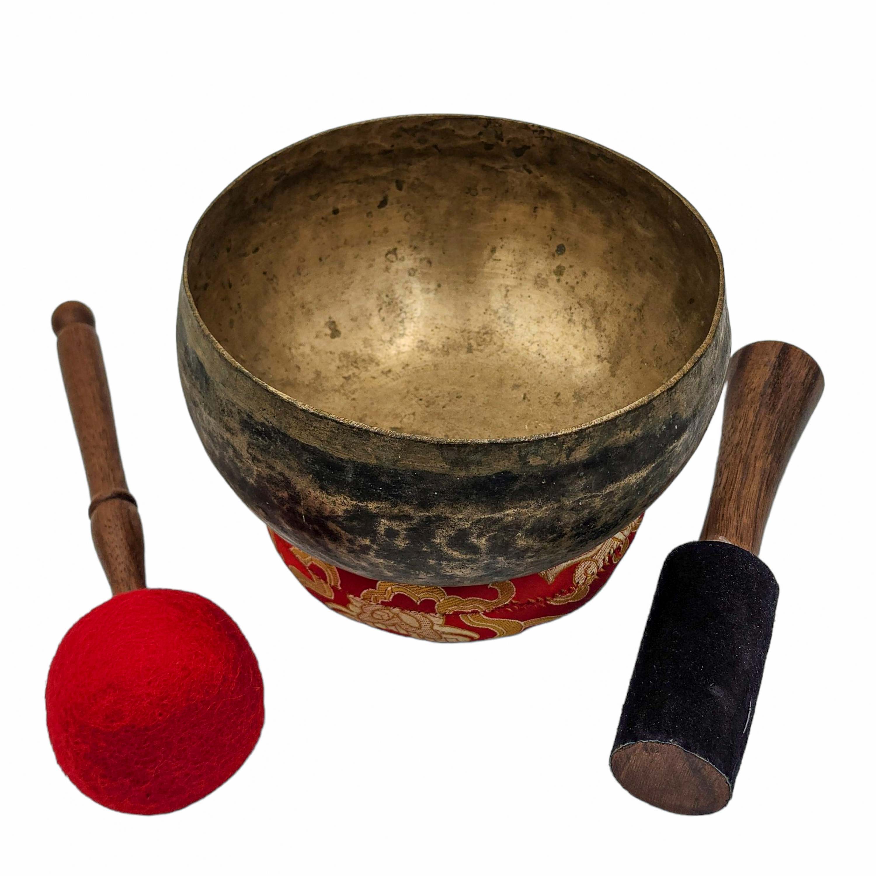 Kopre Singing Bowl, Buddhist Hand Beaten, Antique Finishing, <span Style=