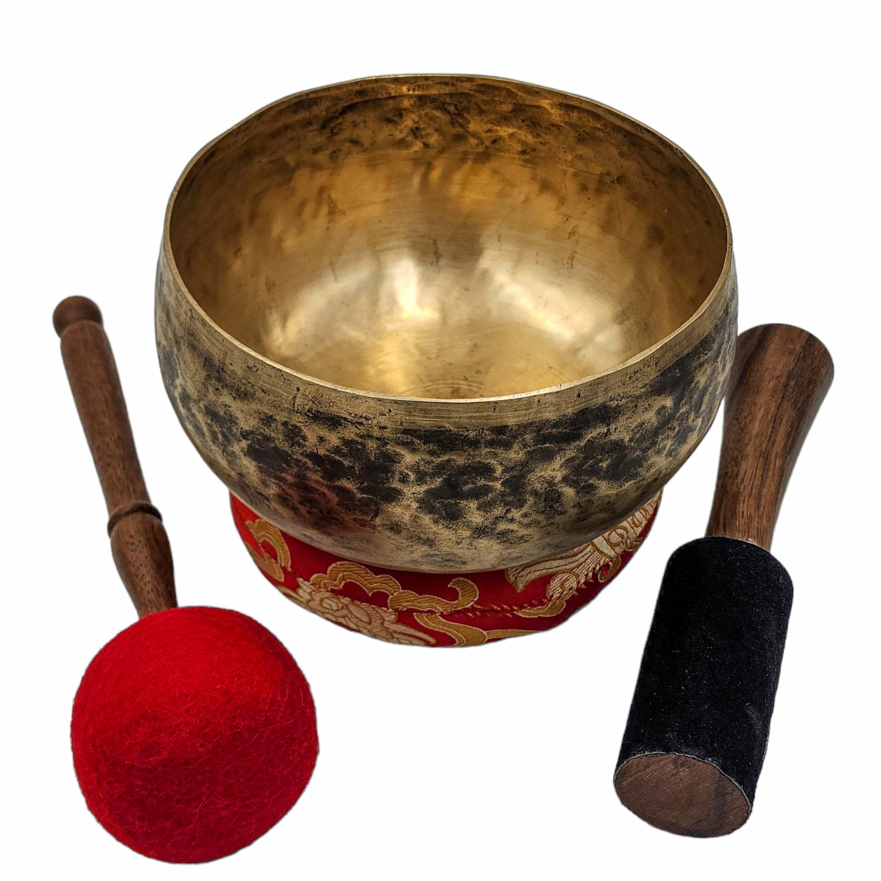 Kopre Singing Bowl, Buddhist Hand Beaten, Antique Finishing, <span Style=