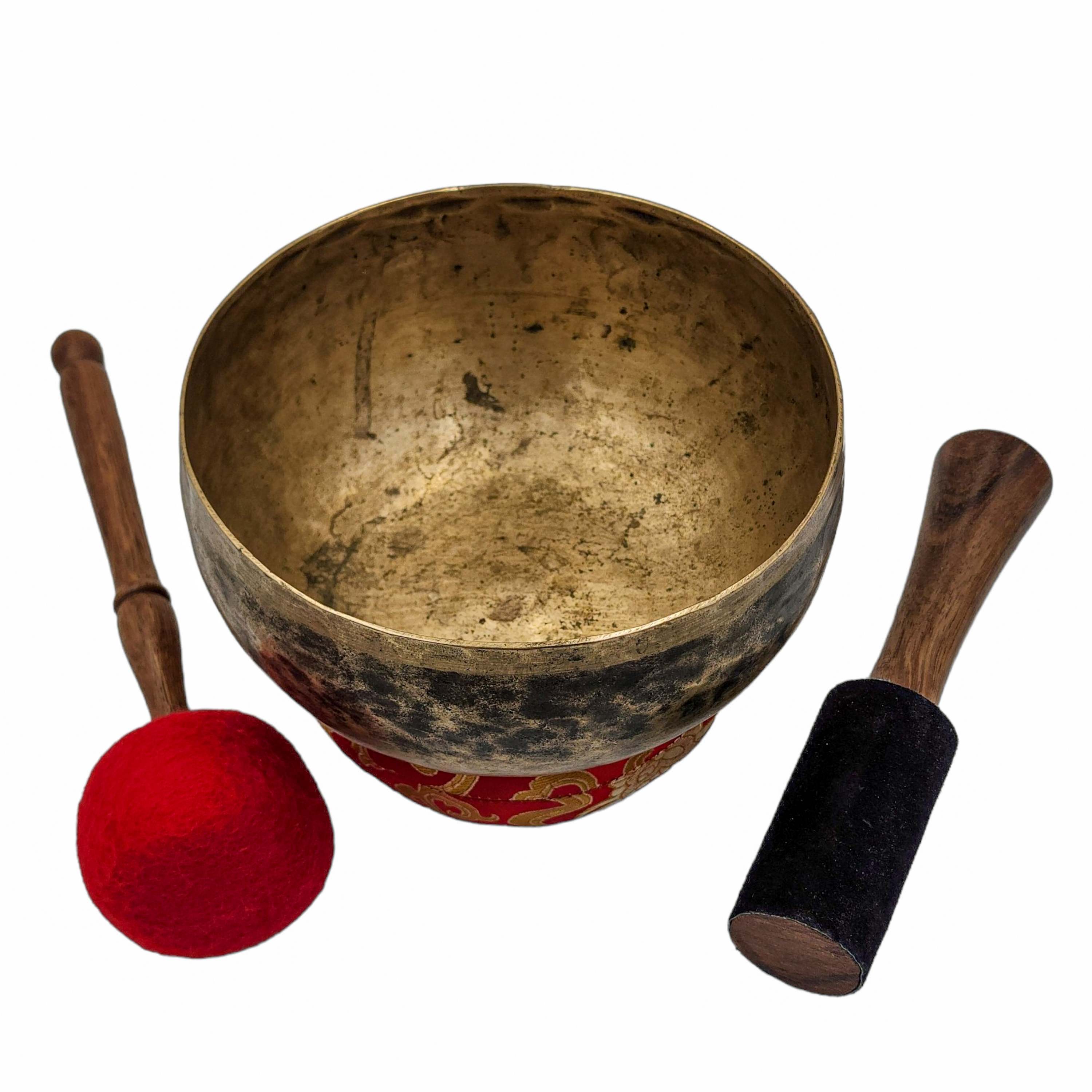 Kopre Singing Bowl, Buddhist Hand Beaten, Antique Finishing, <span Style=
