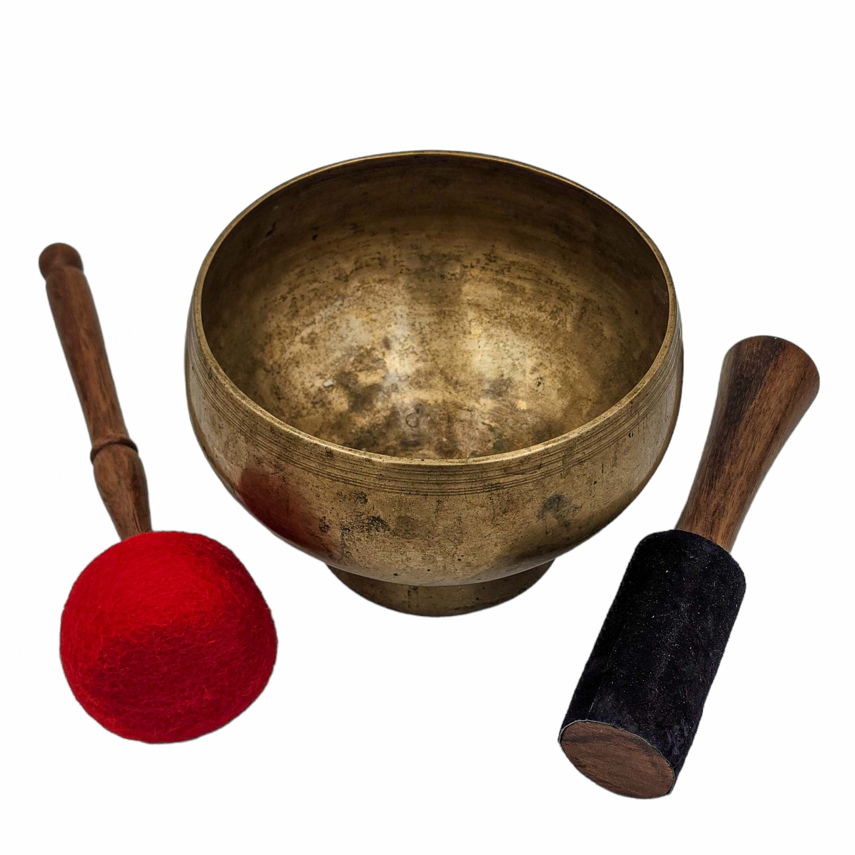 Naga Singing Bowl, Buddhist Hand Beaten, Antique Finishing, <span Style=