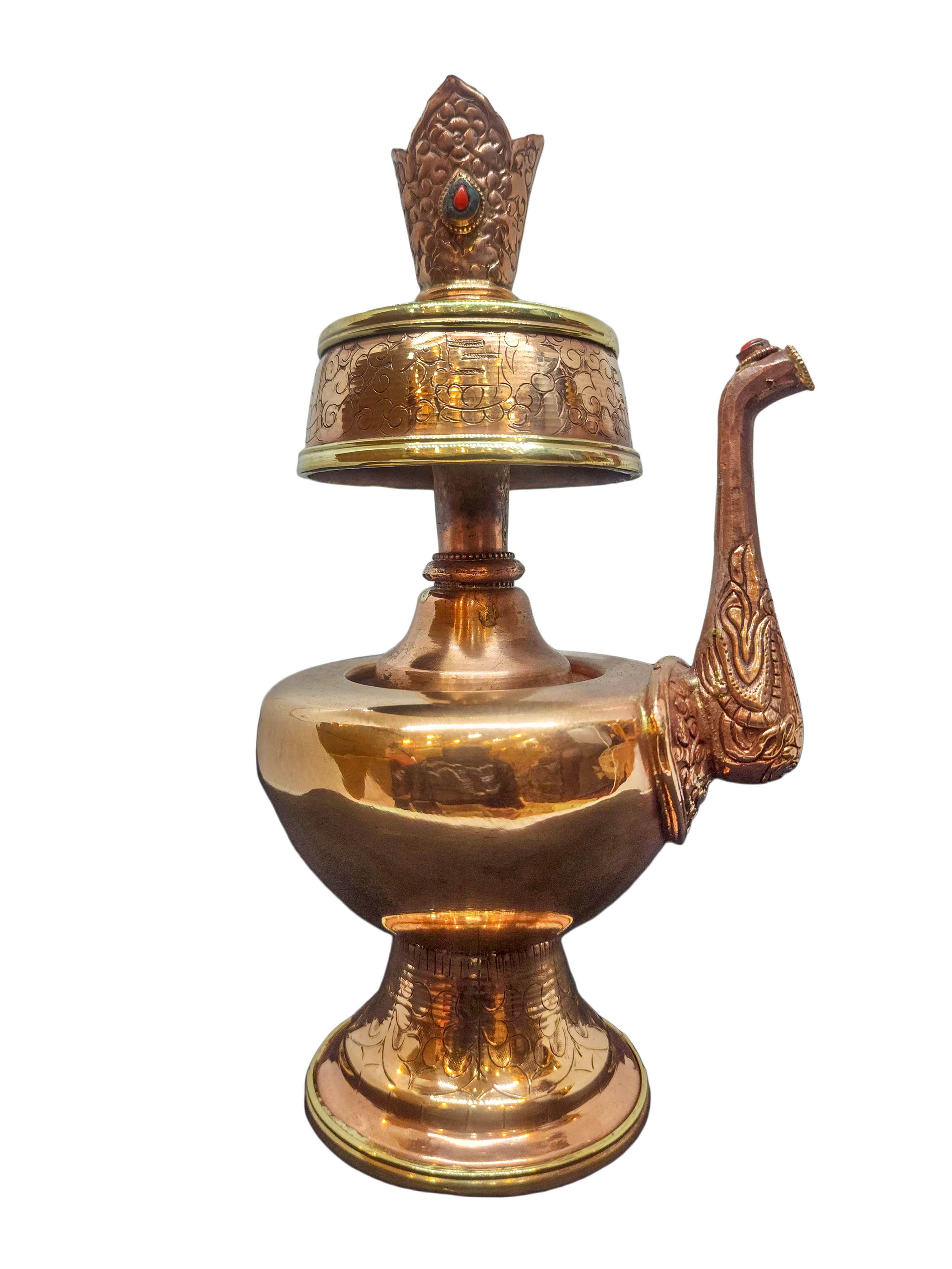 Bhumpa- Bhumba, A Buddhist Handmade Copper <span Style=