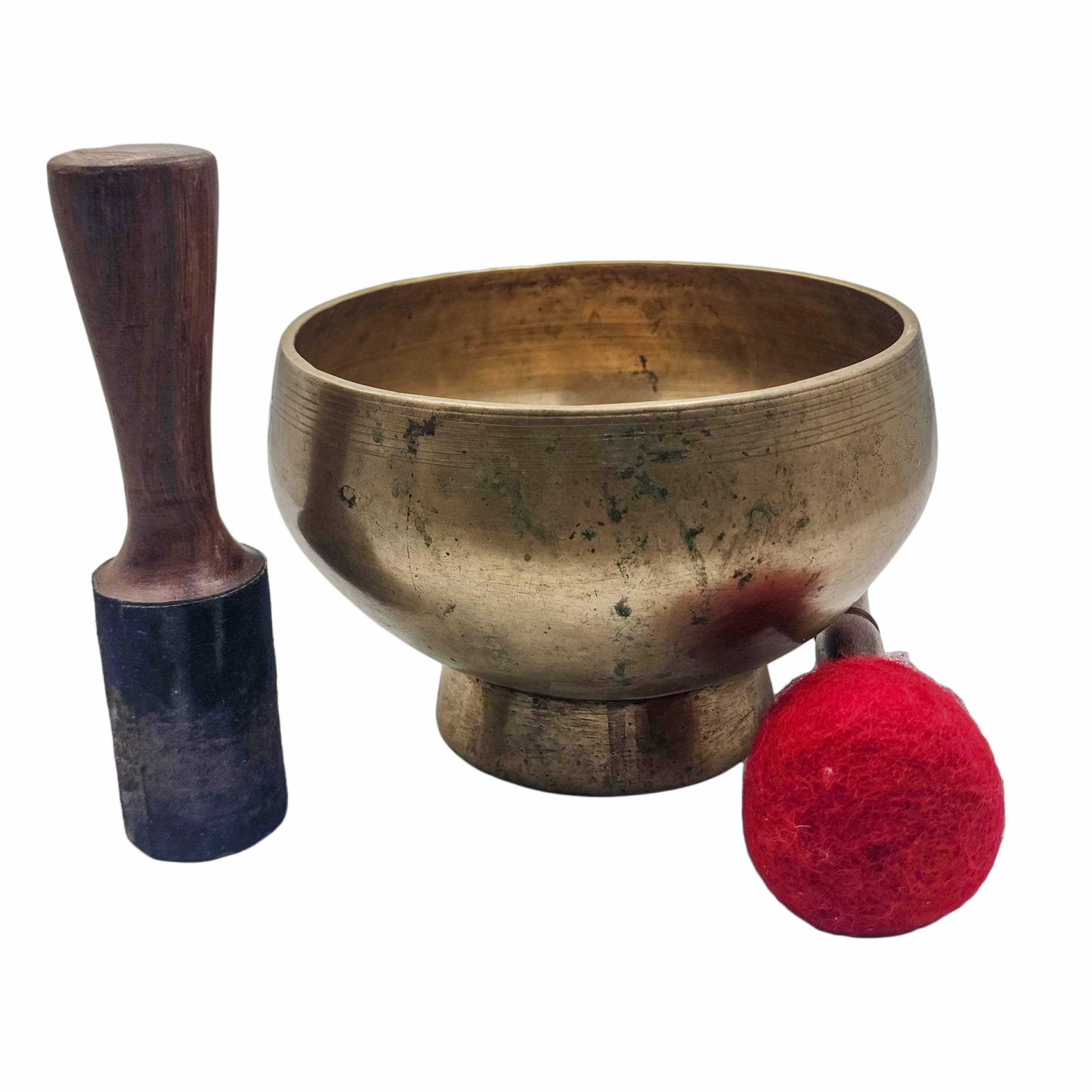 Naga Singing Bowl, Buddhist Hand Beaten, Antique Finishing, <span Style=