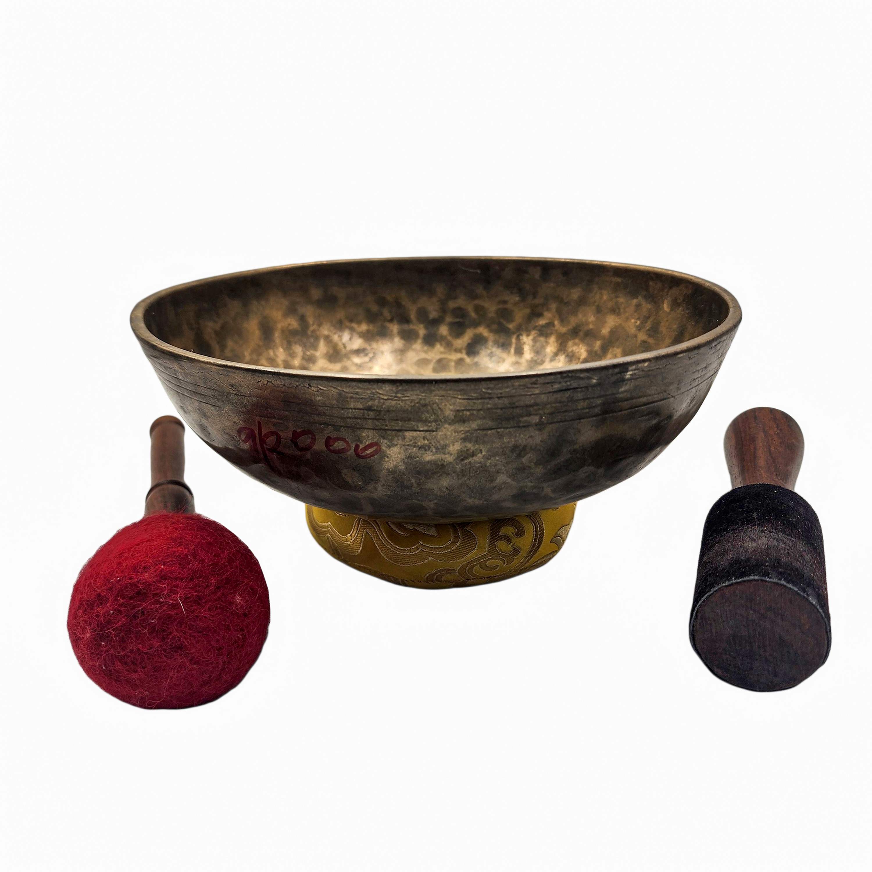 Manipuri Singing Bowl, Buddhist Hand Beaten, Antique Finishing, <span Style=