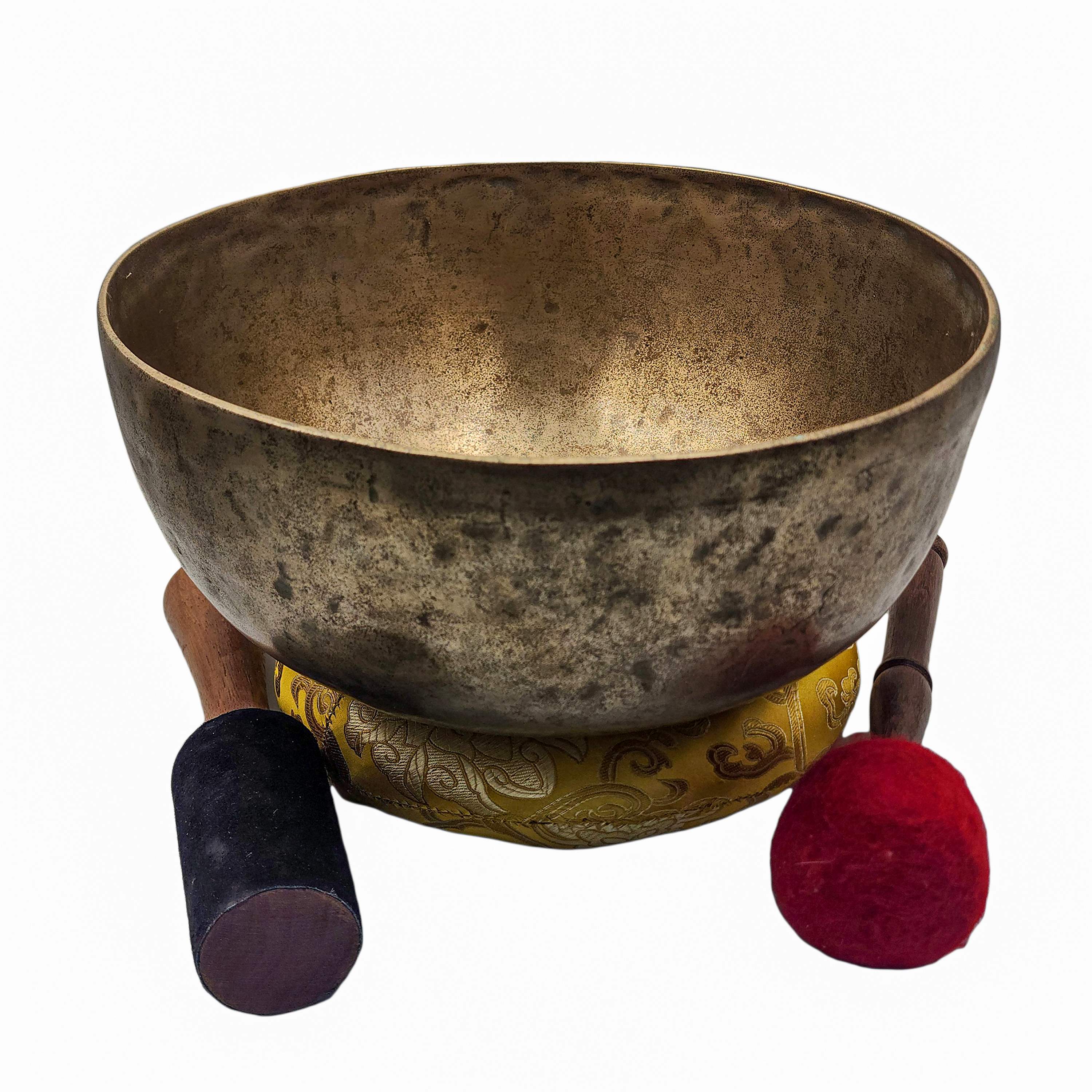 Jambati Singing Bowl, Buddhist Hand Beaten, Antique Finishing