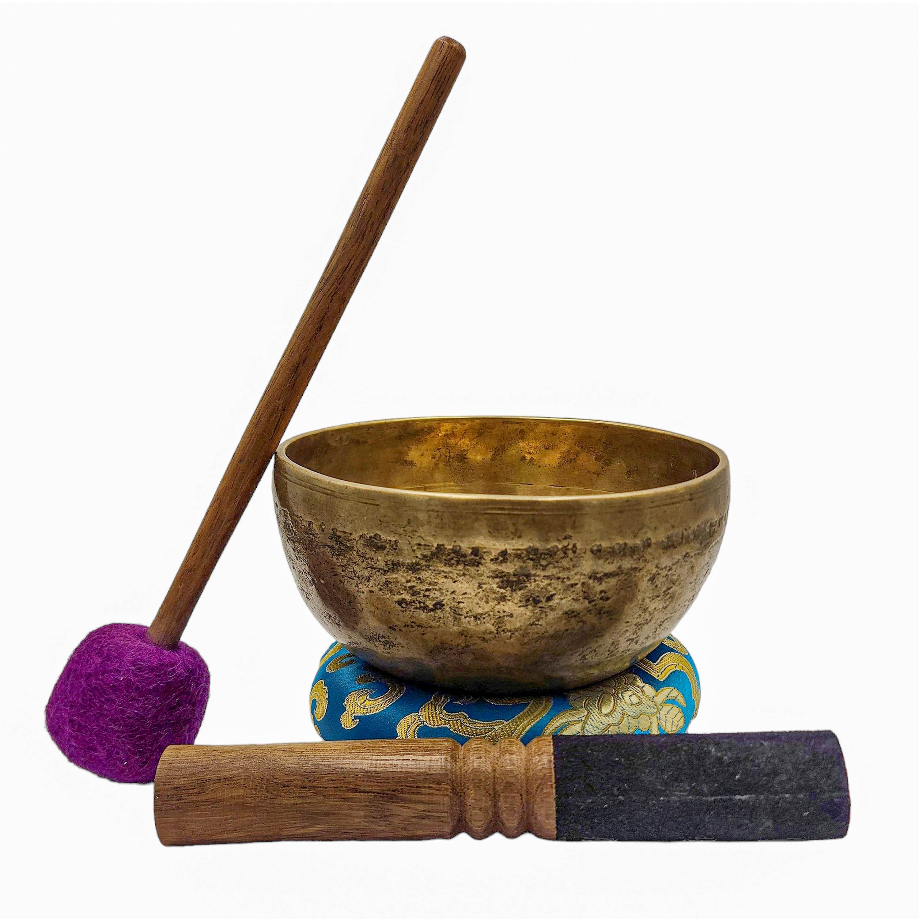 Kopre Singing Bowl, Buddhist Hand Beaten, Antique Finishing