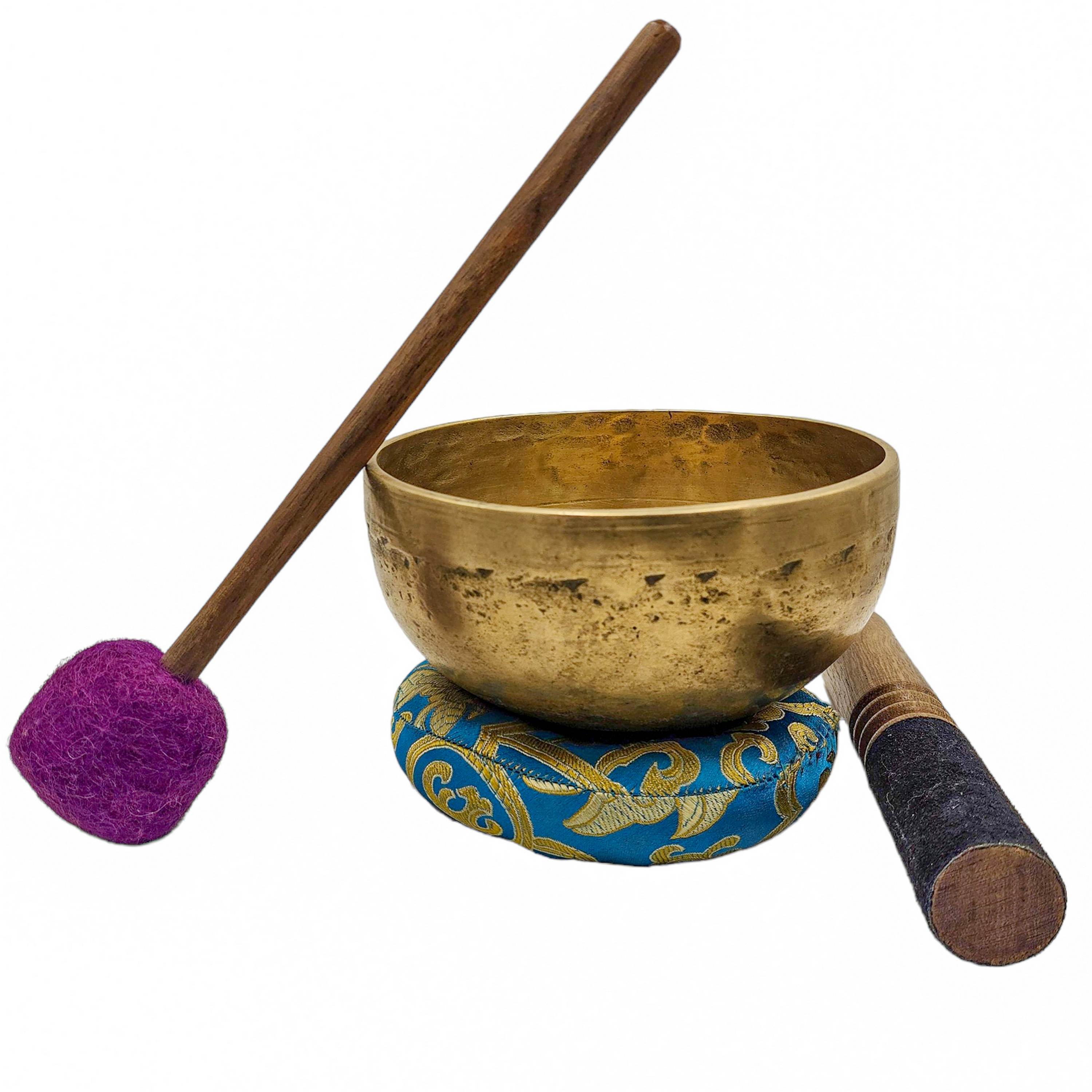 Kopre Singing Bowl, Buddhist Hand Beaten, Antique Finishing
