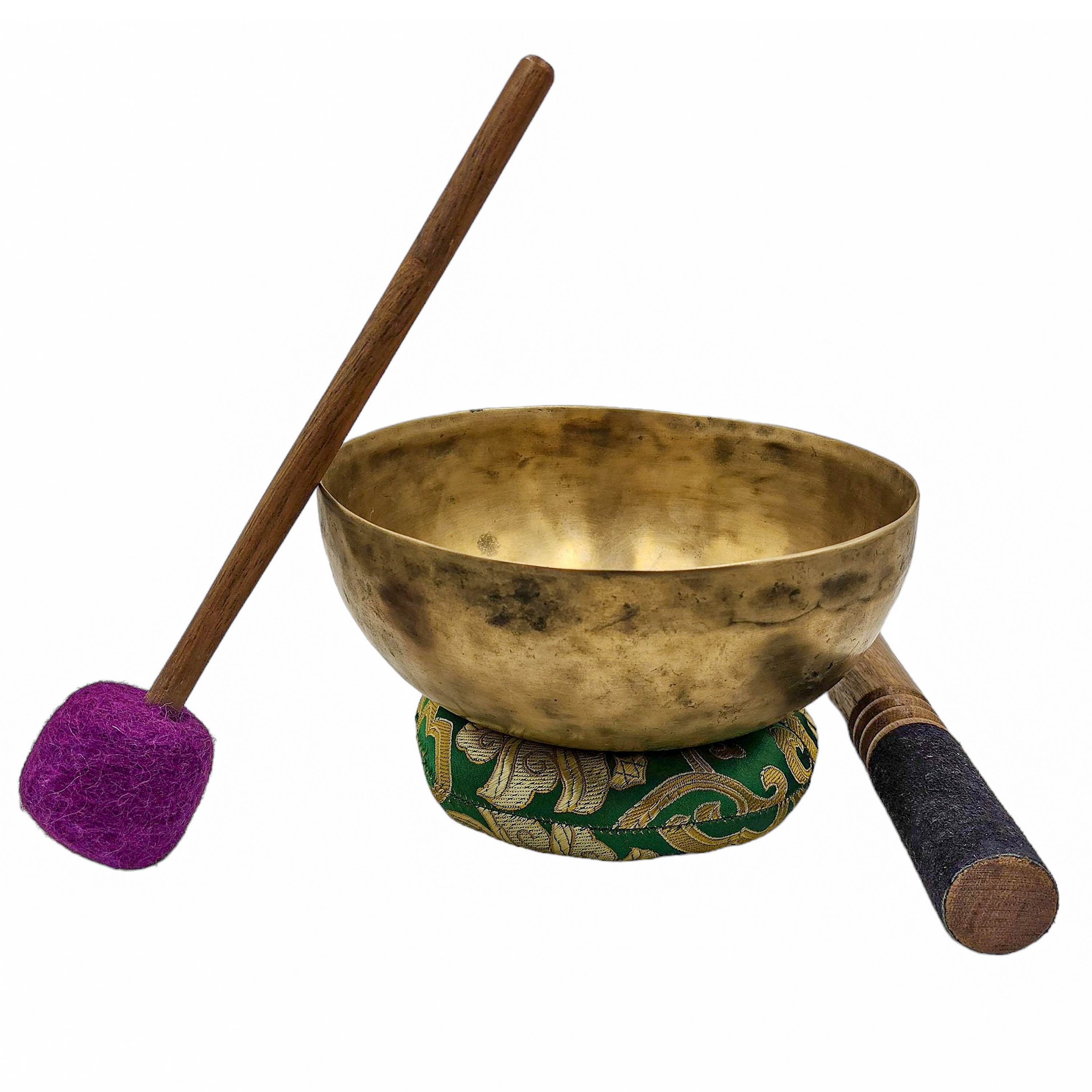 Kopre Singing Bowl, Buddhist Hand Beaten, Antique Finishing, <span Style=