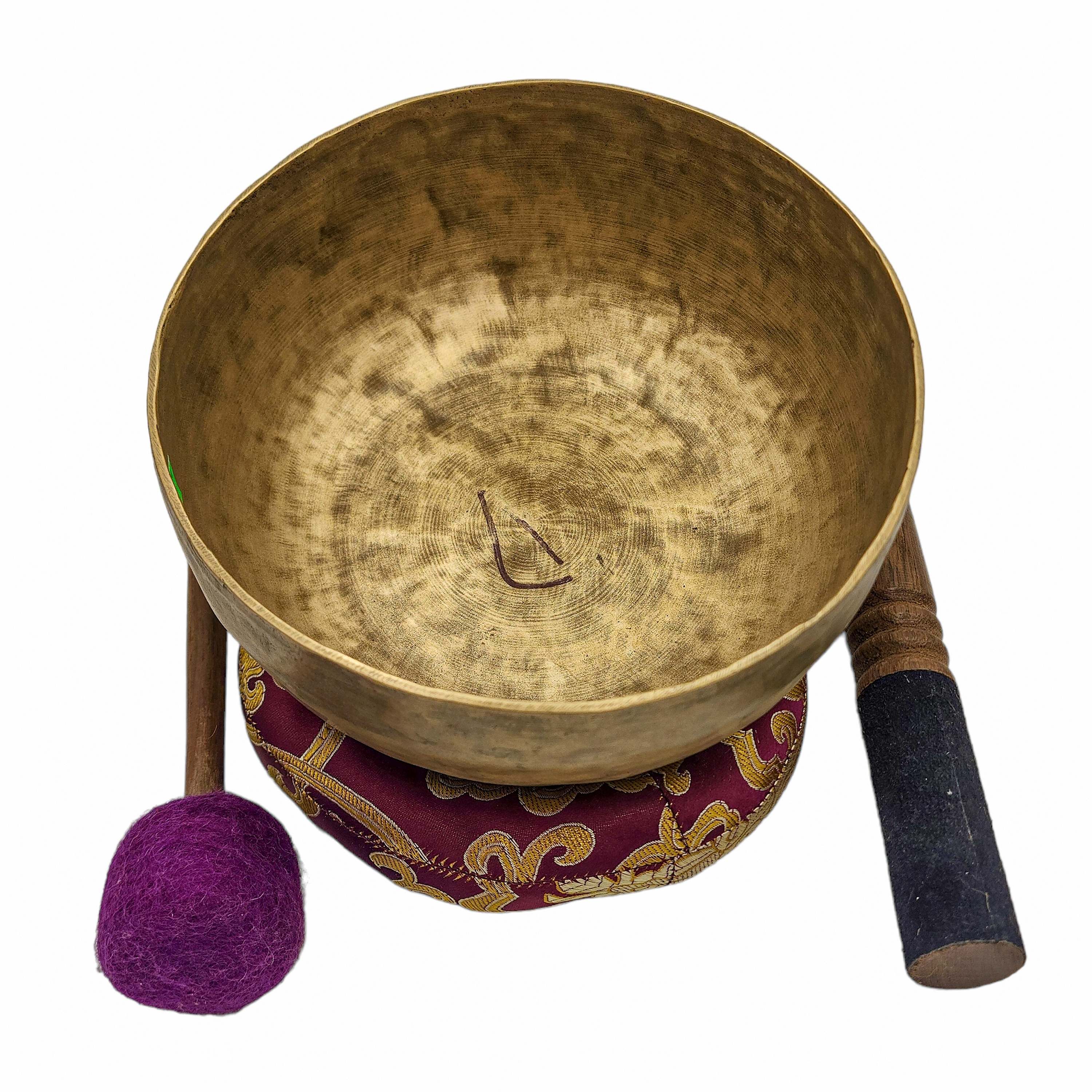 Kopre Singing Bowl, Buddhist Hand Beaten, Antique Finishing, select Accessories
