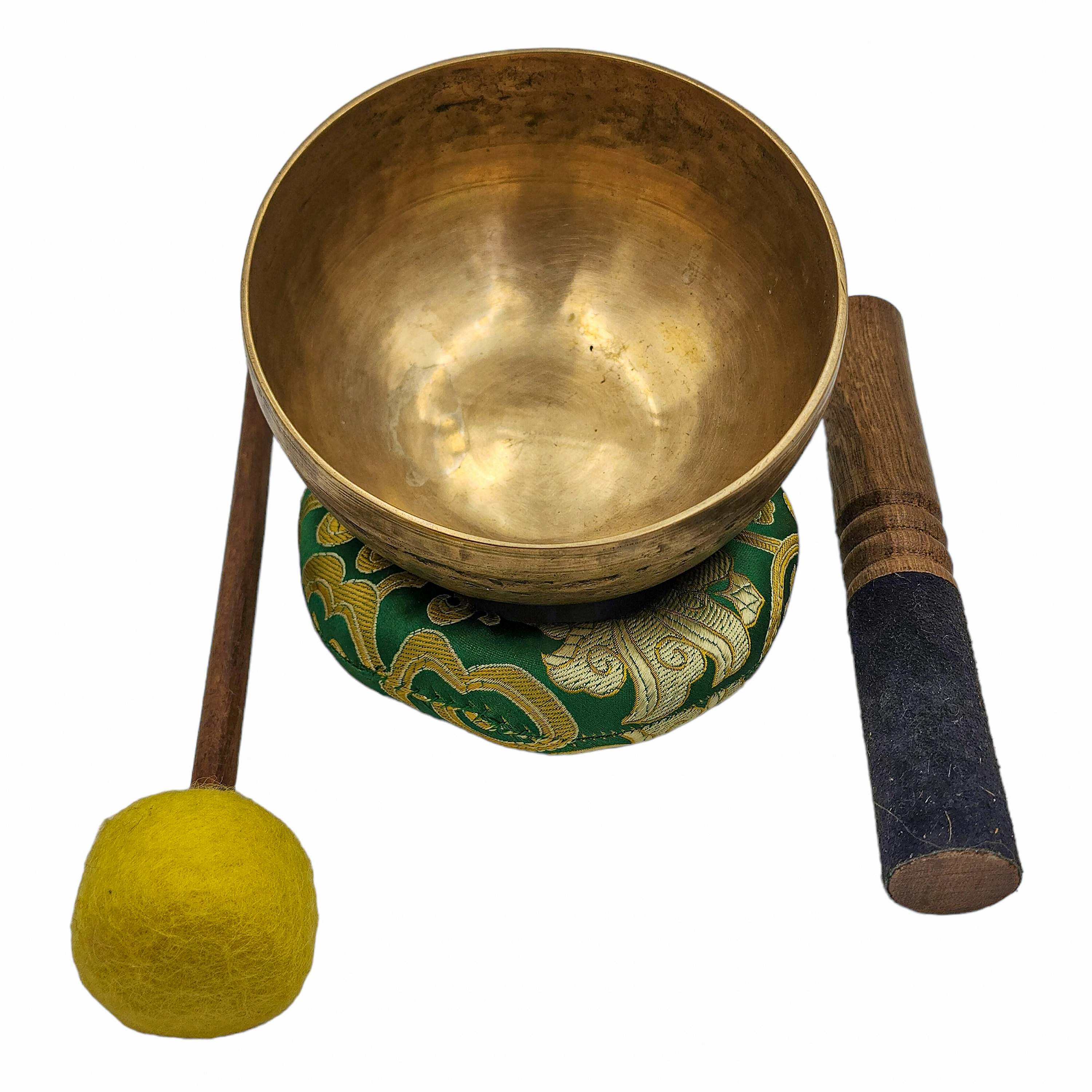 Kopre Singing Bowl, Buddhist Hand Beaten, Antique Finishing, select Accessories