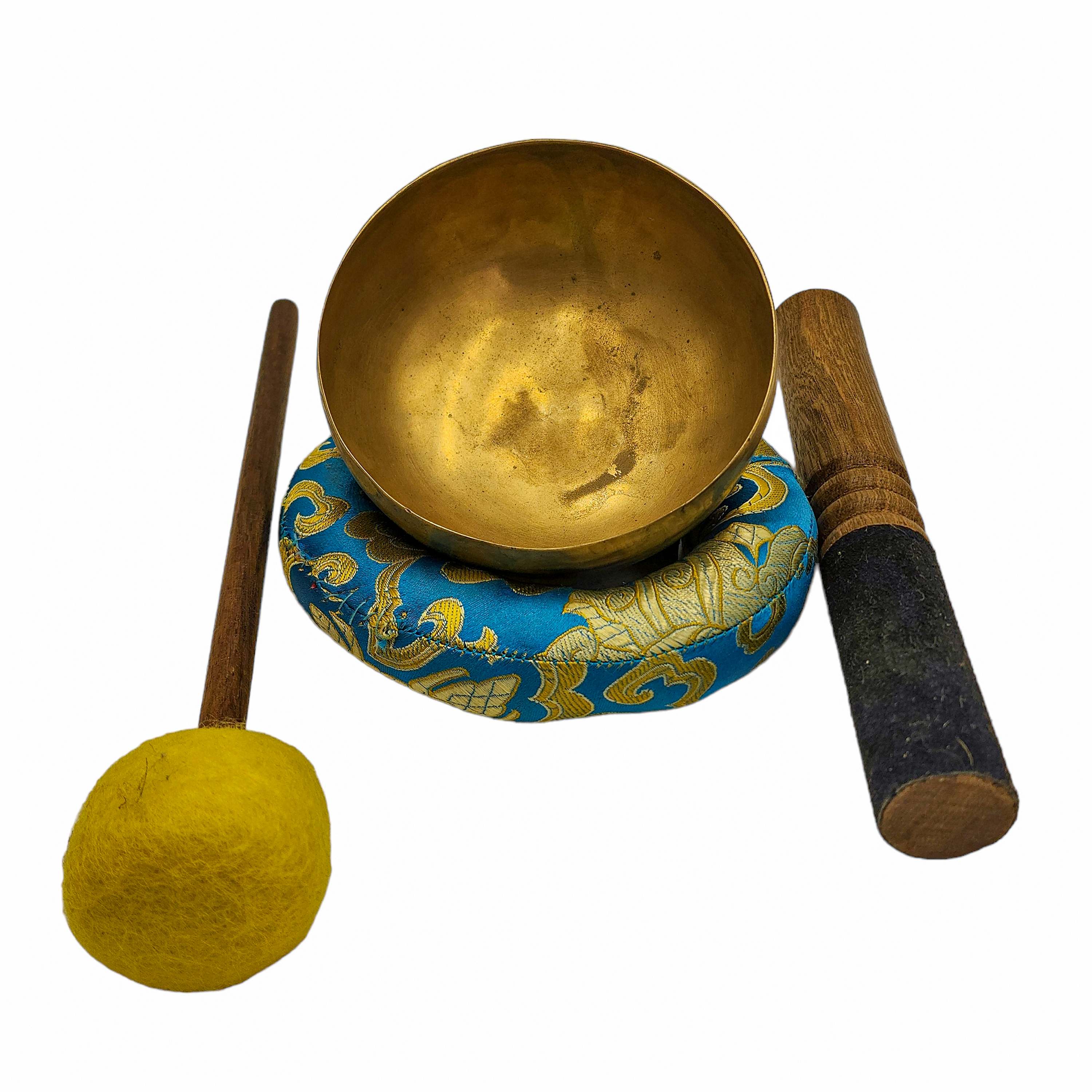 Kopre Singing Bowl, Buddhist Hand Beaten, Antique Finishing, select Accessories