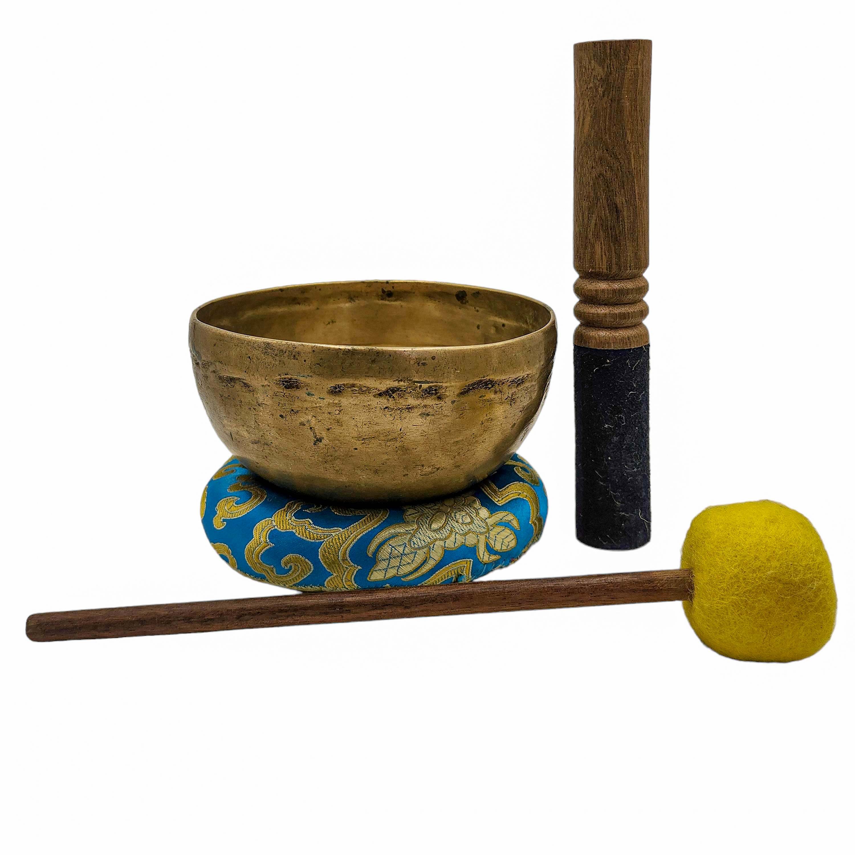 Kopre Singing Bowl, Buddhist Hand Beaten, Antique Finishing, <span Style=