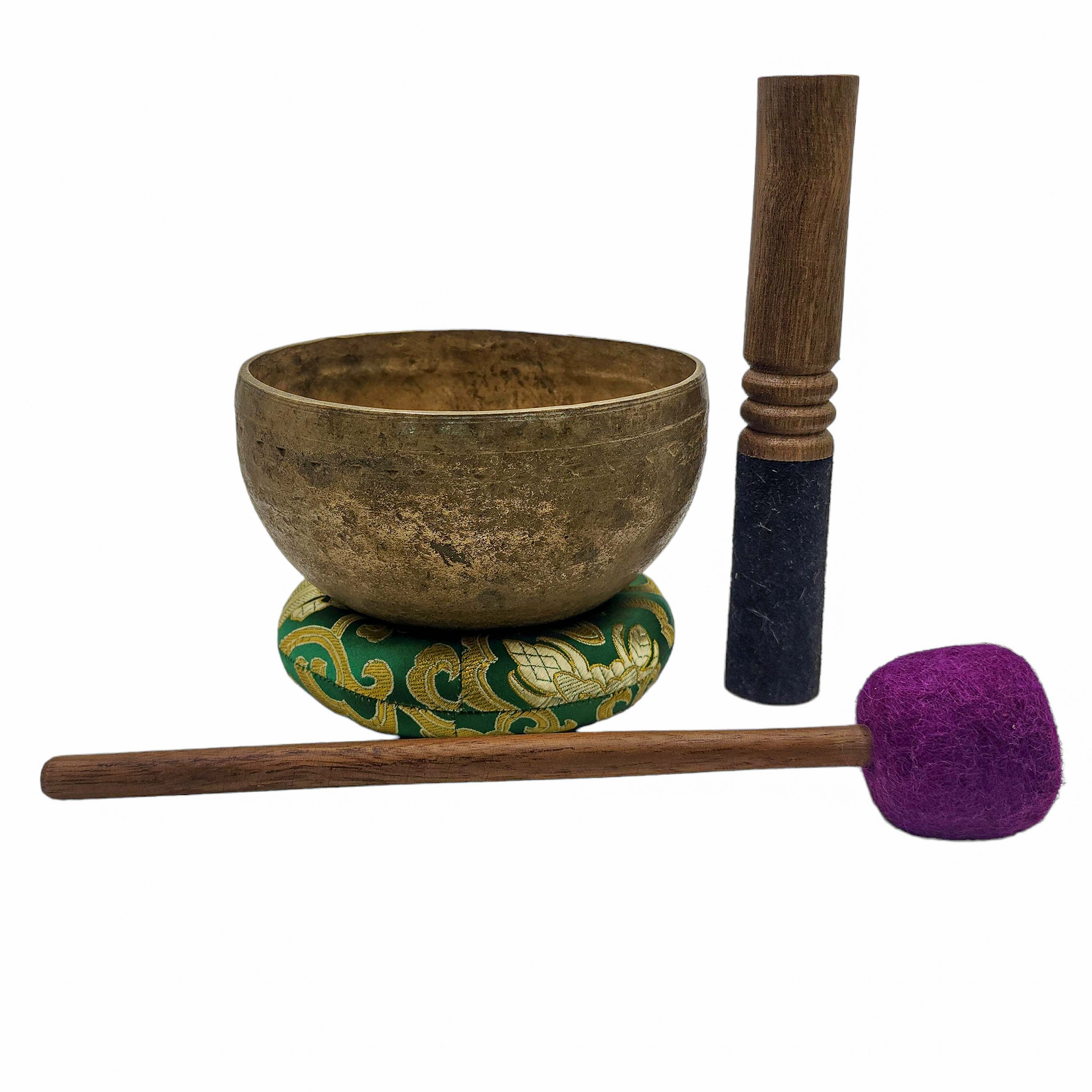 Kopre Singing Bowl, Buddhist Hand Beaten, Antique Finishing, <span Style=
