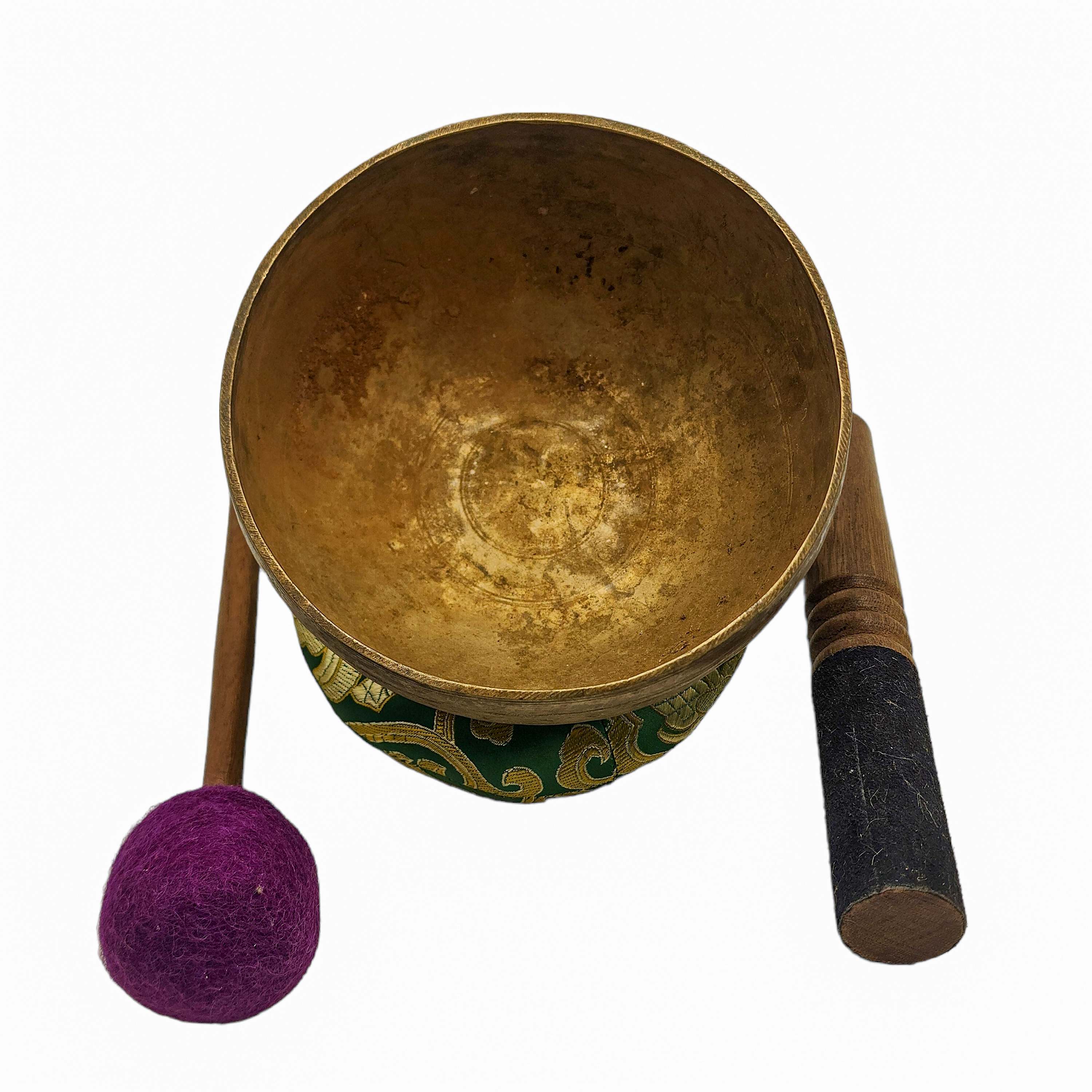 Kopre Singing Bowl, Buddhist Hand Beaten, Antique Finishing, select Accessories