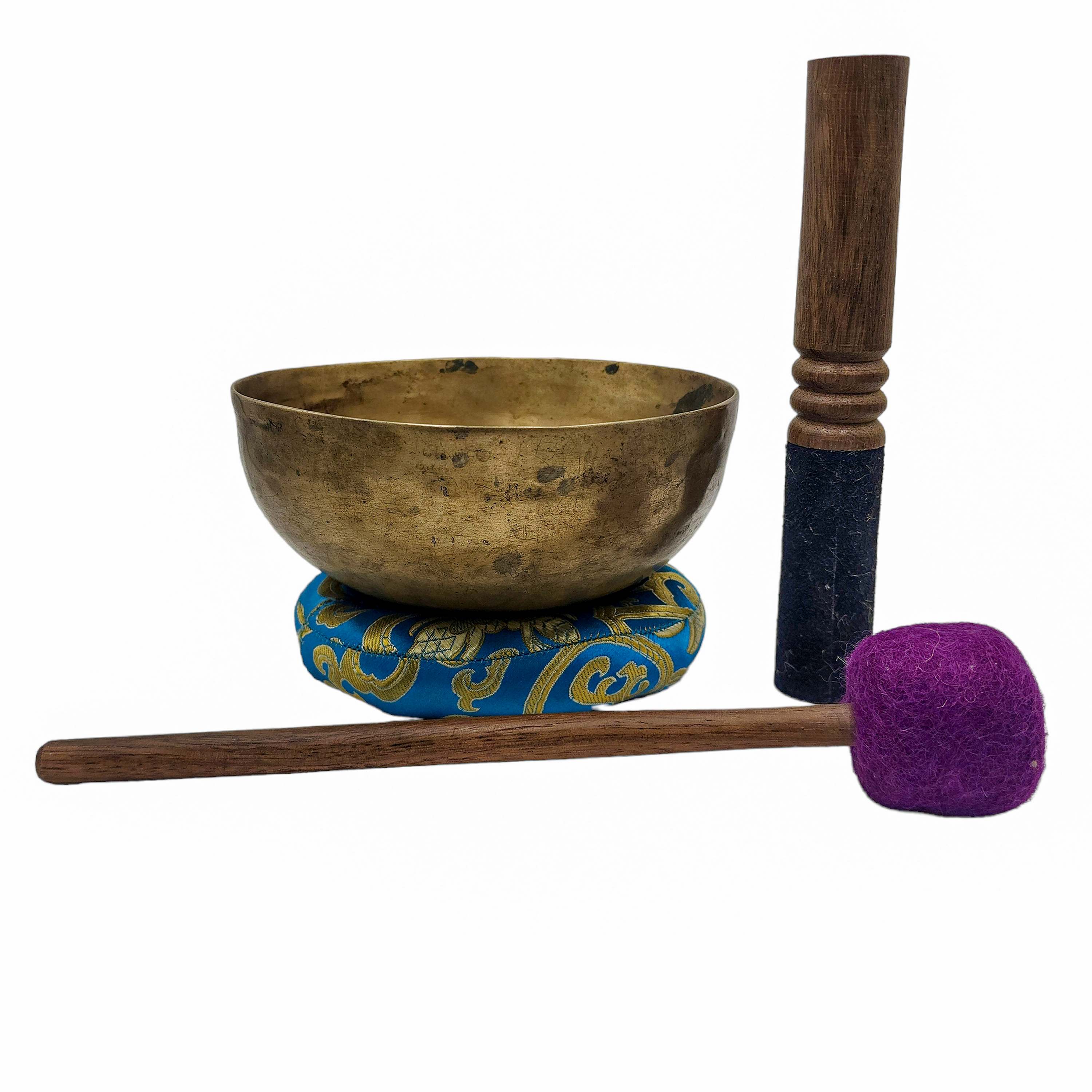 Kopre Singing Bowl, Buddhist Hand Beaten, Antique Finishing