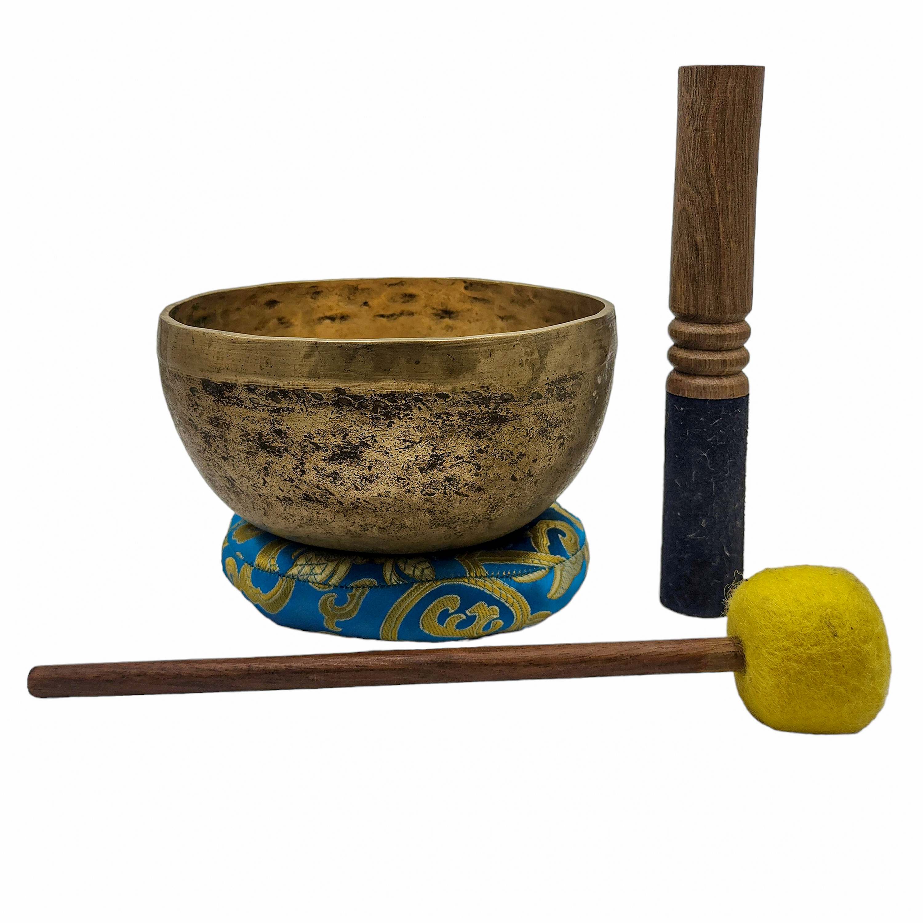 Kopre Singing Bowl, Buddhist Hand Beaten, Antique Finishing