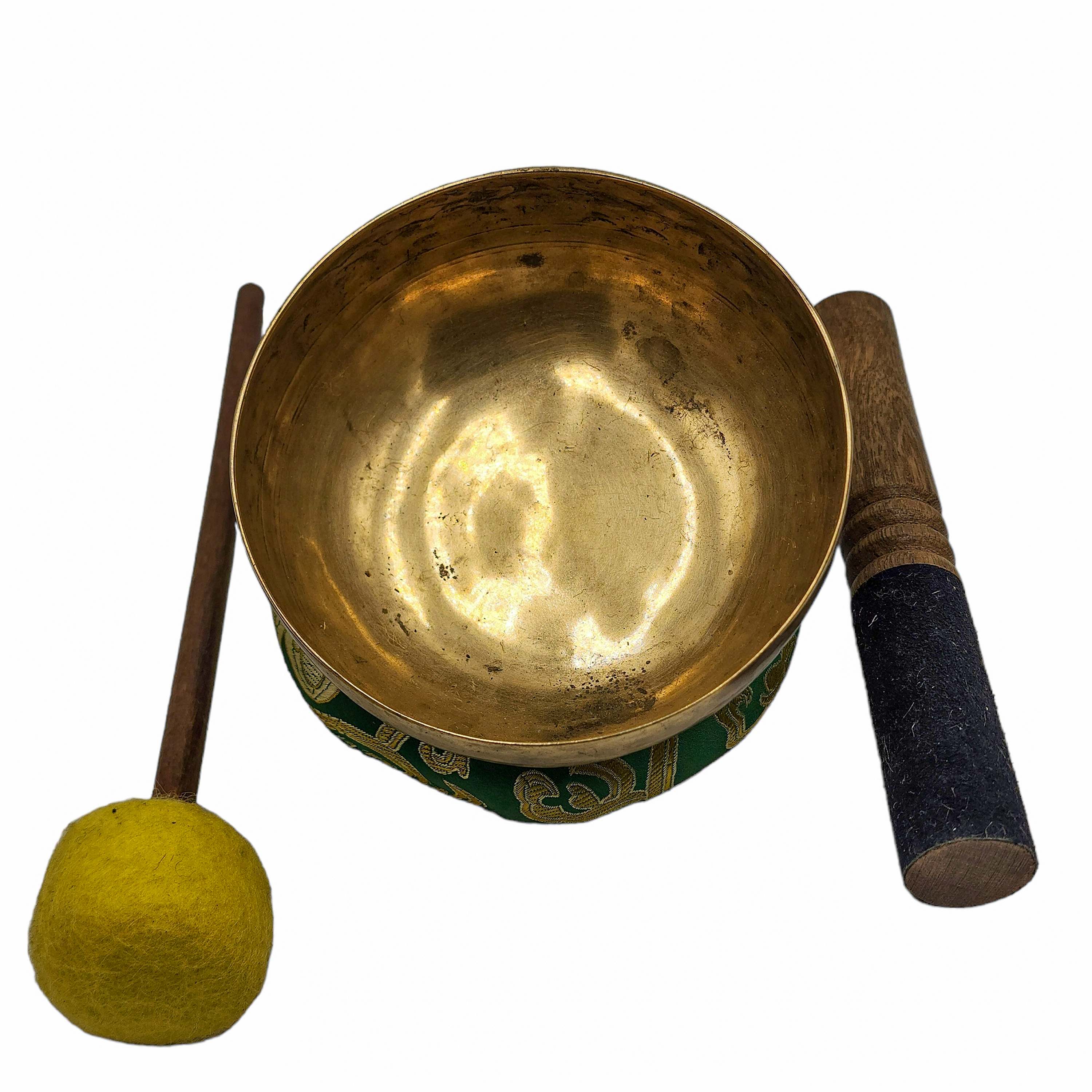 Kopre Singing Bowl, Buddhist Hand Beaten, Antique Finishing, select Accessories