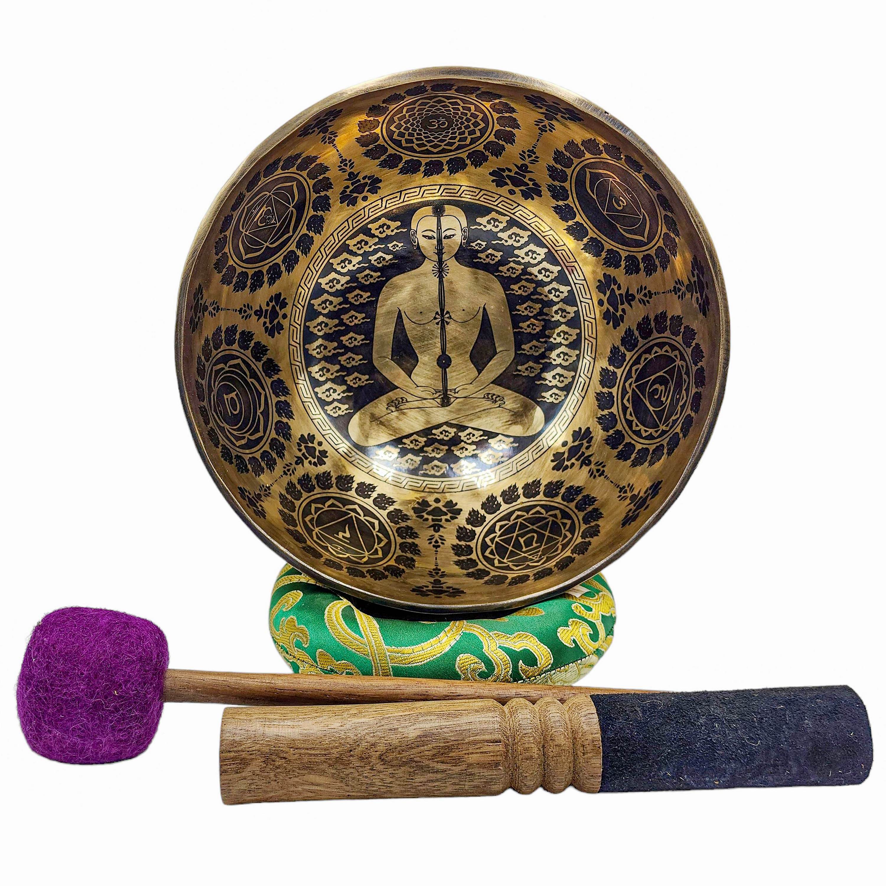 Singing Bowl, Buddhist Hand Beaten, <span Style=