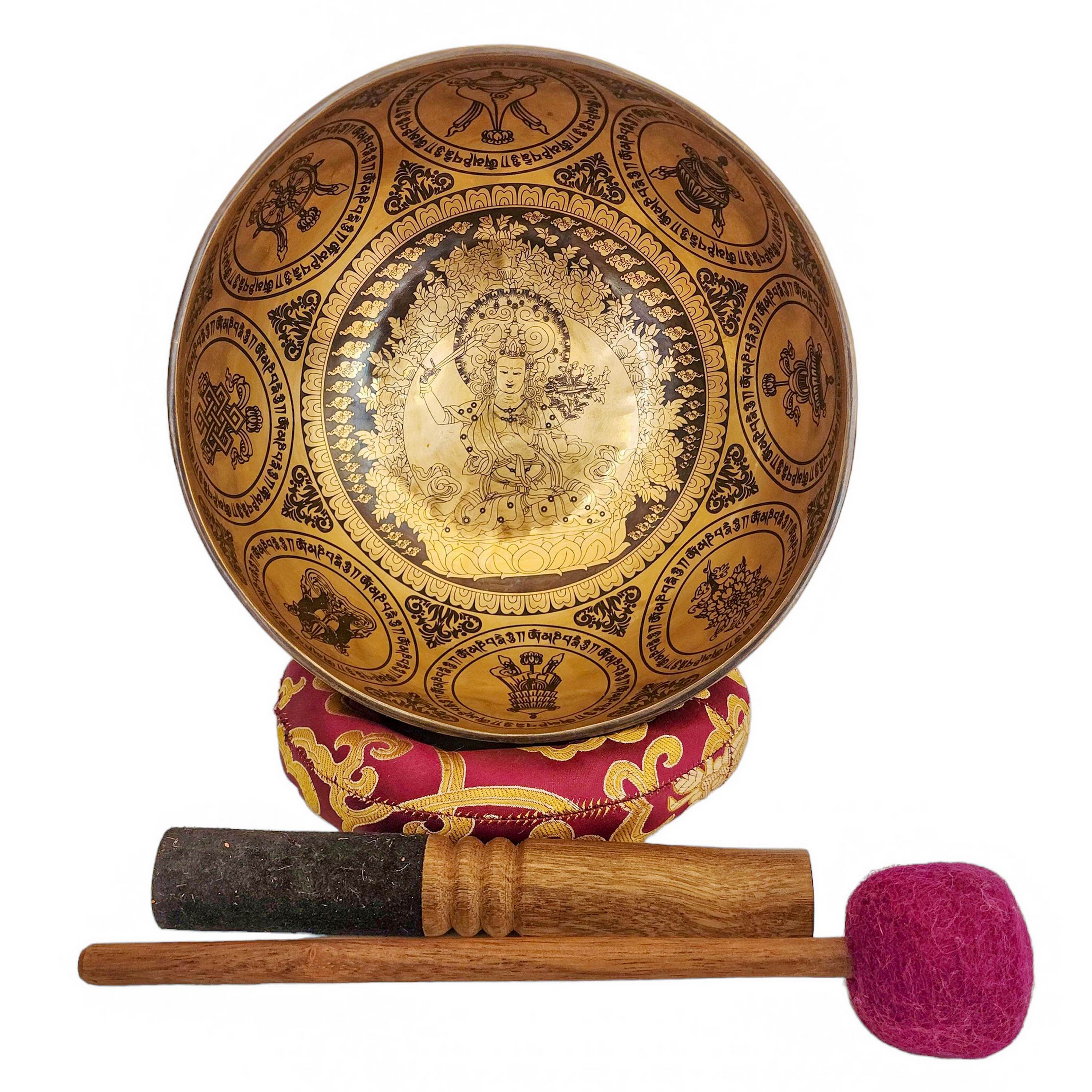 Singing Bowl, Buddhist Hand Beaten, <span Style=