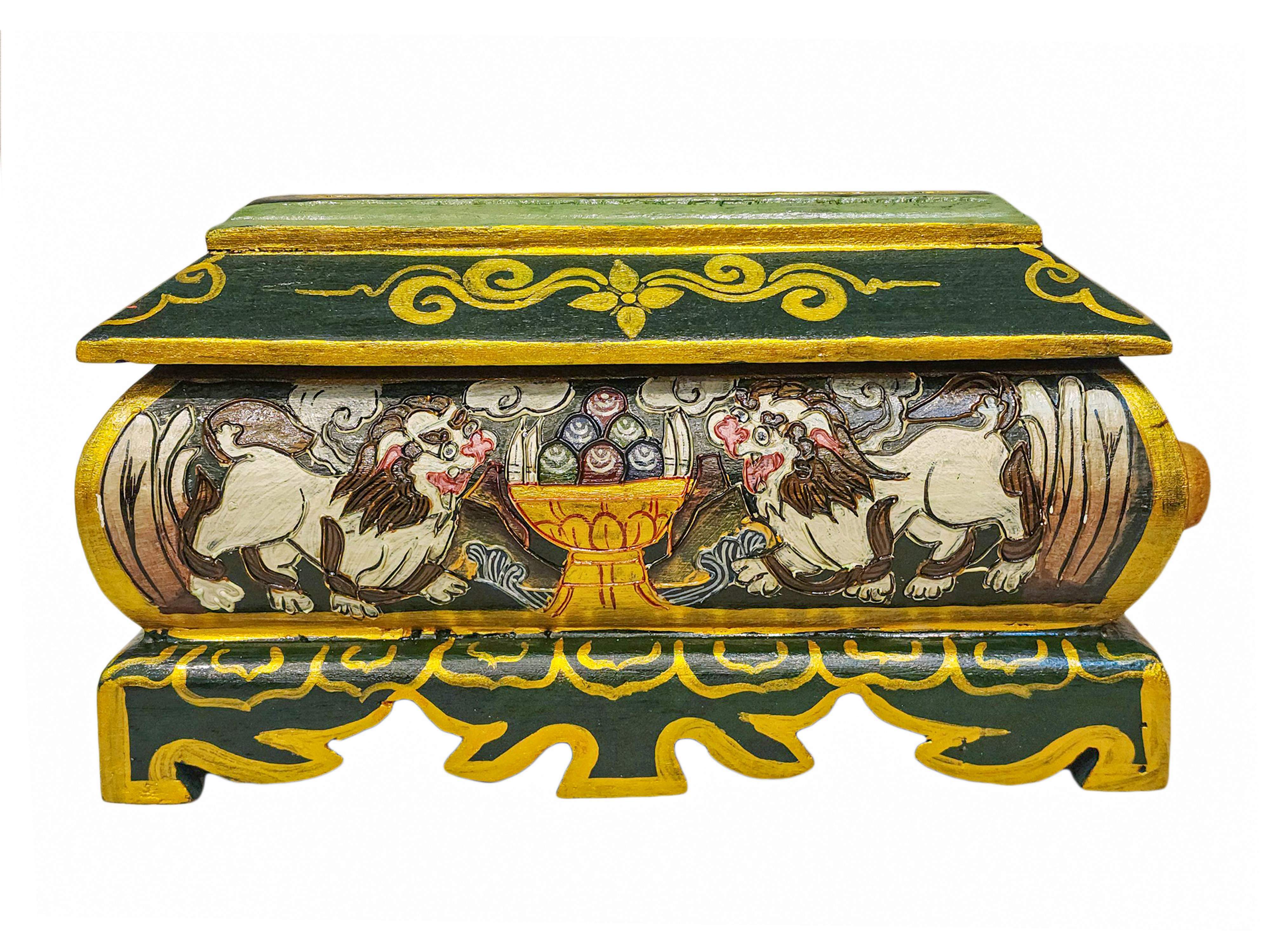 Tibetan Ritual Wooden Incense Burner, <span Style=