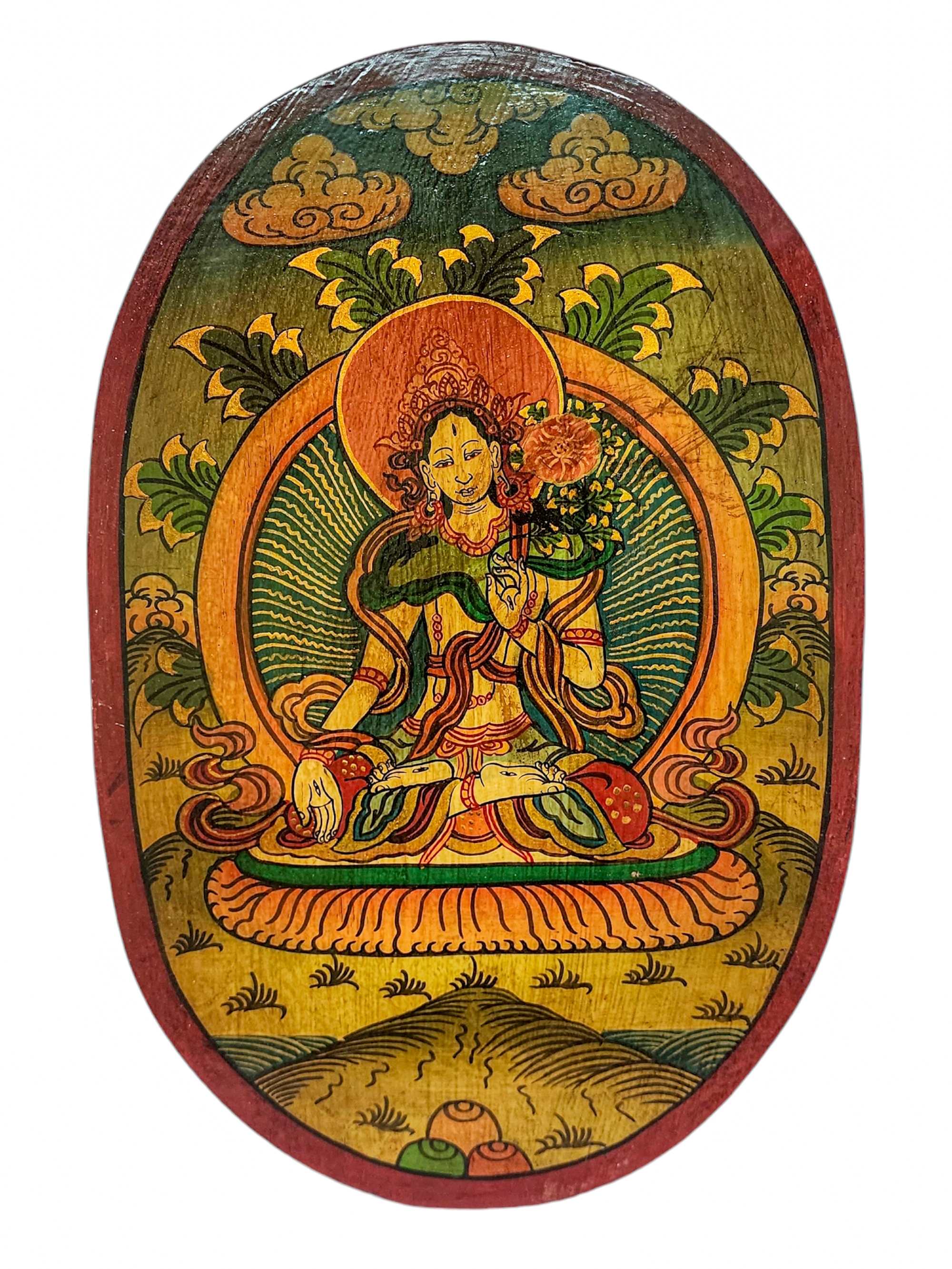 Wooden Thangka Or Wall Hanging <span Style=