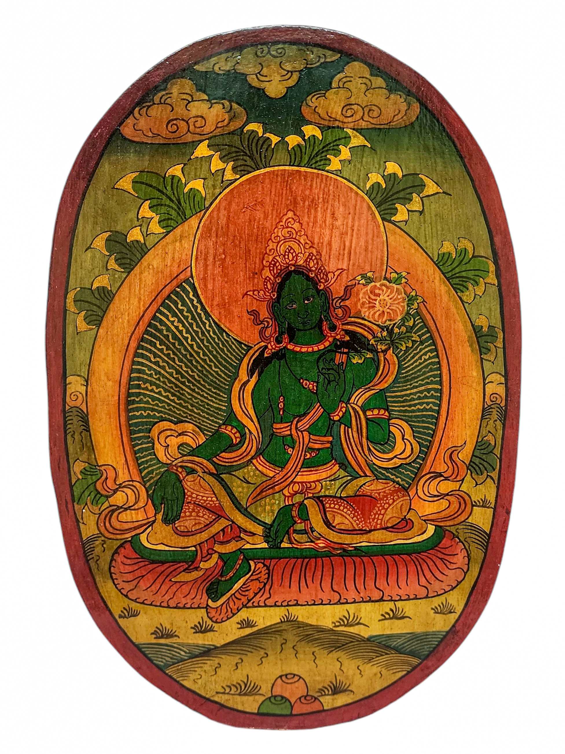 Wooden Thangka Or Wall Hanging <span Style=