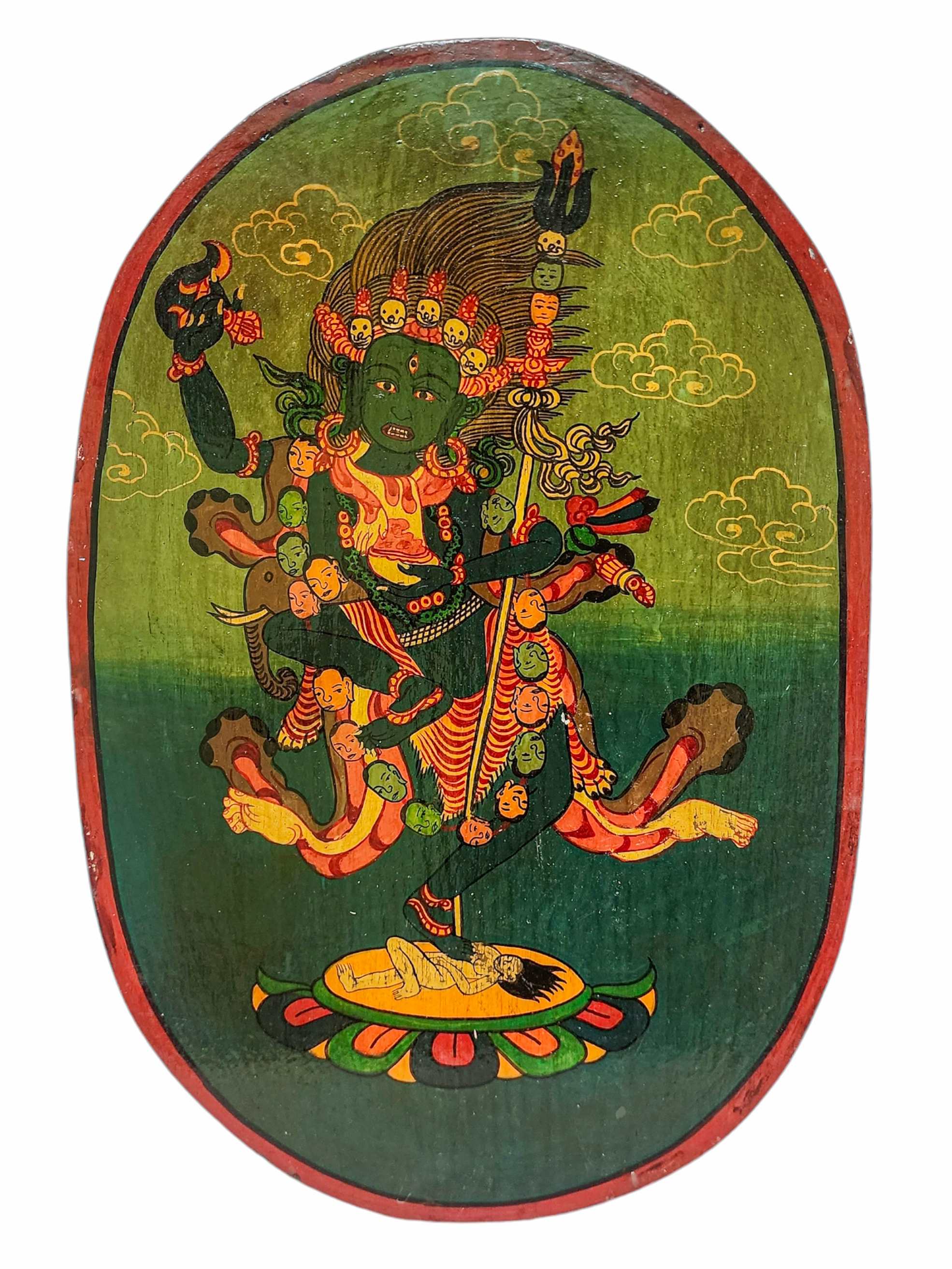 Wooden Thangka Or Wall Hanging <span Style=