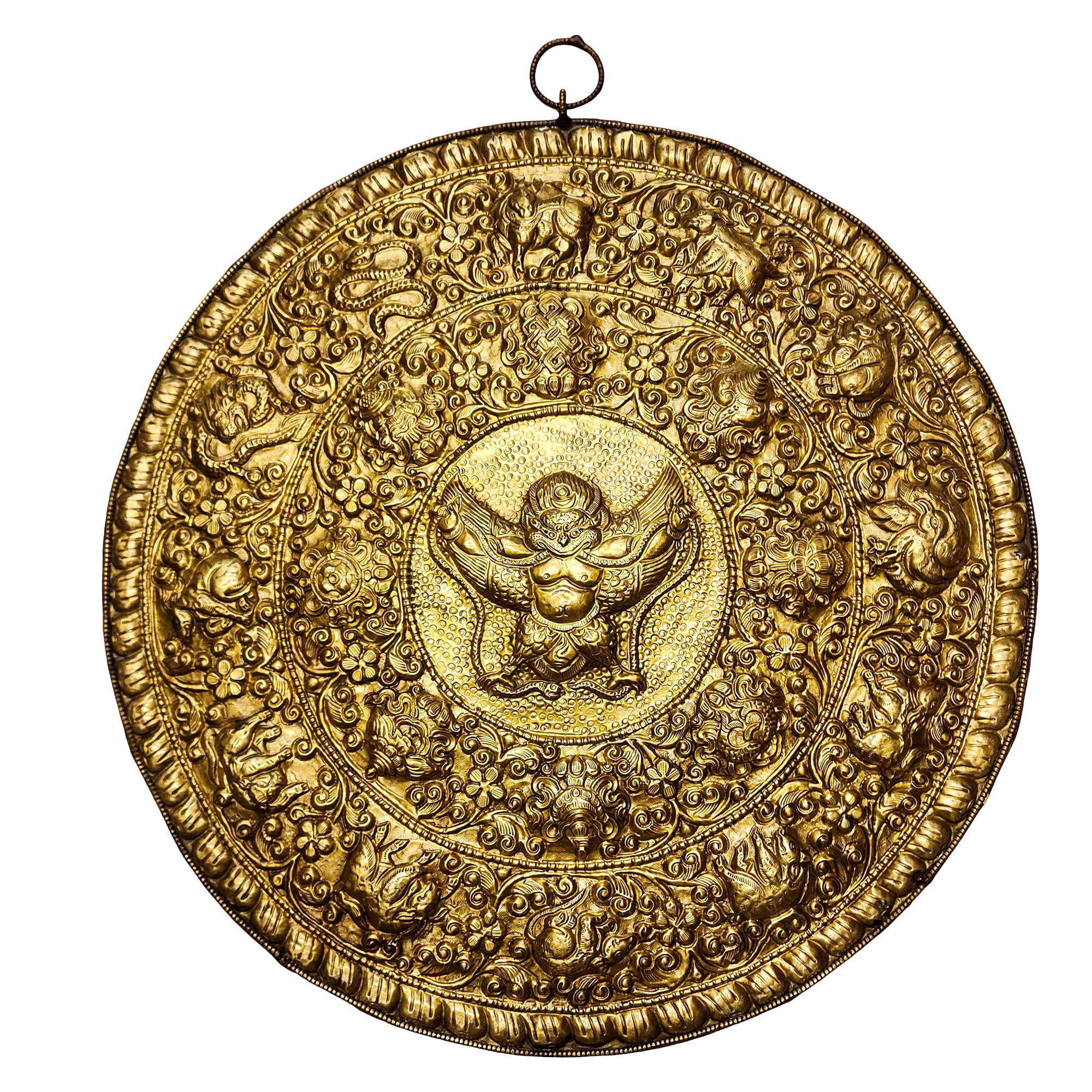 Buddhist Metal Wall Hanging, Tibetan Calendar <span Style=