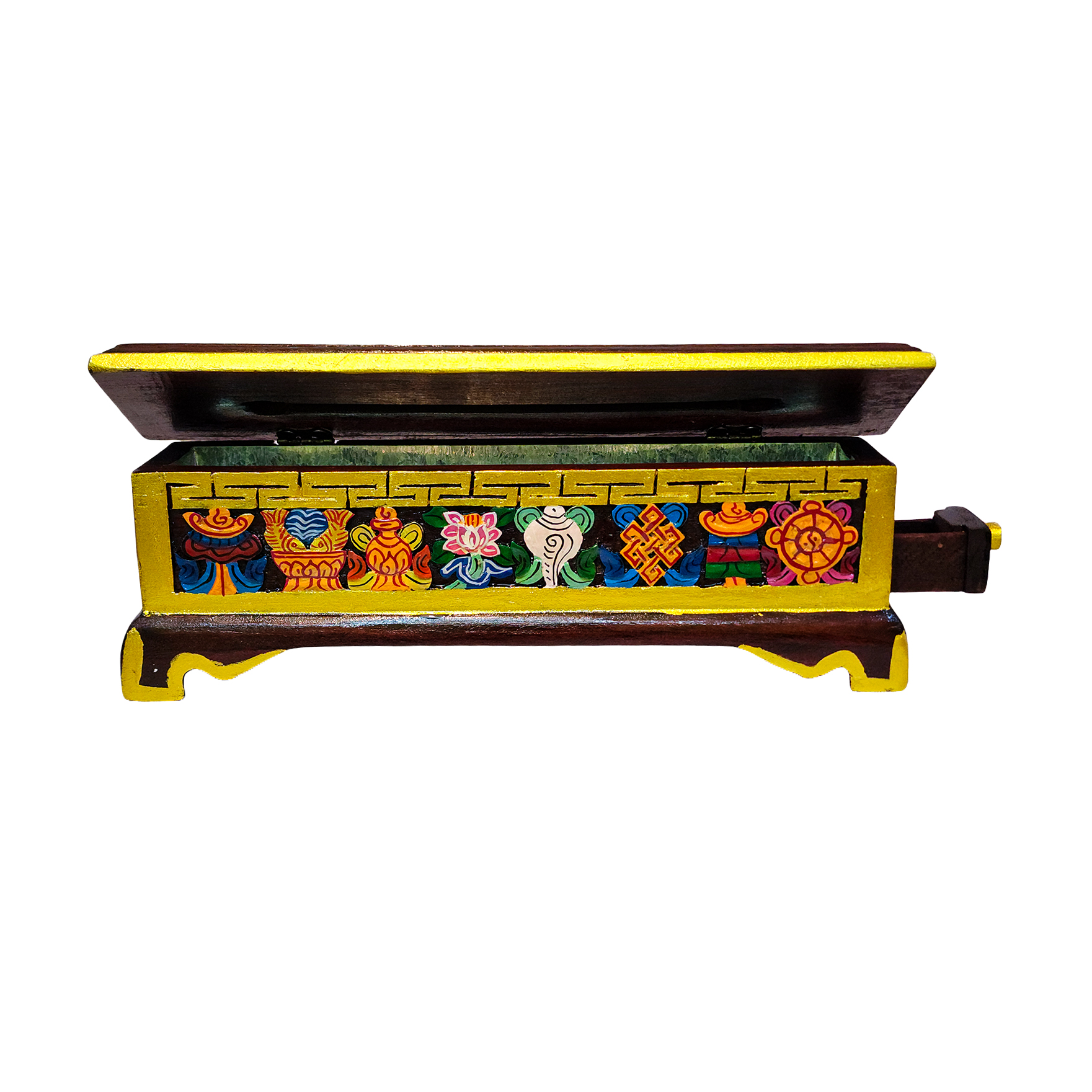 Tibetan Ritual Wooden Incense Burner, <span Style=