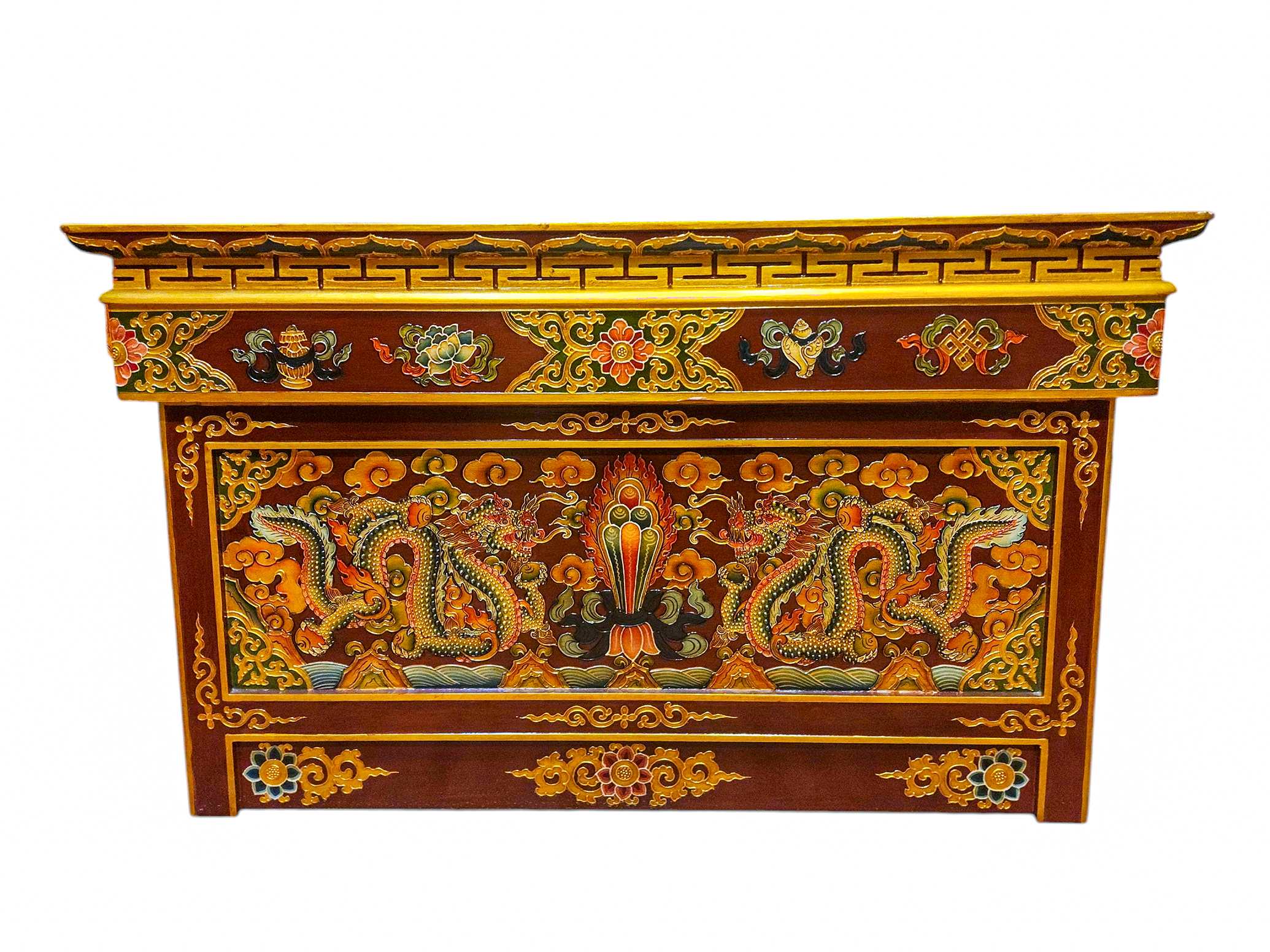 Large Tibetan Foldable Meditational Wooden Table <span Style=