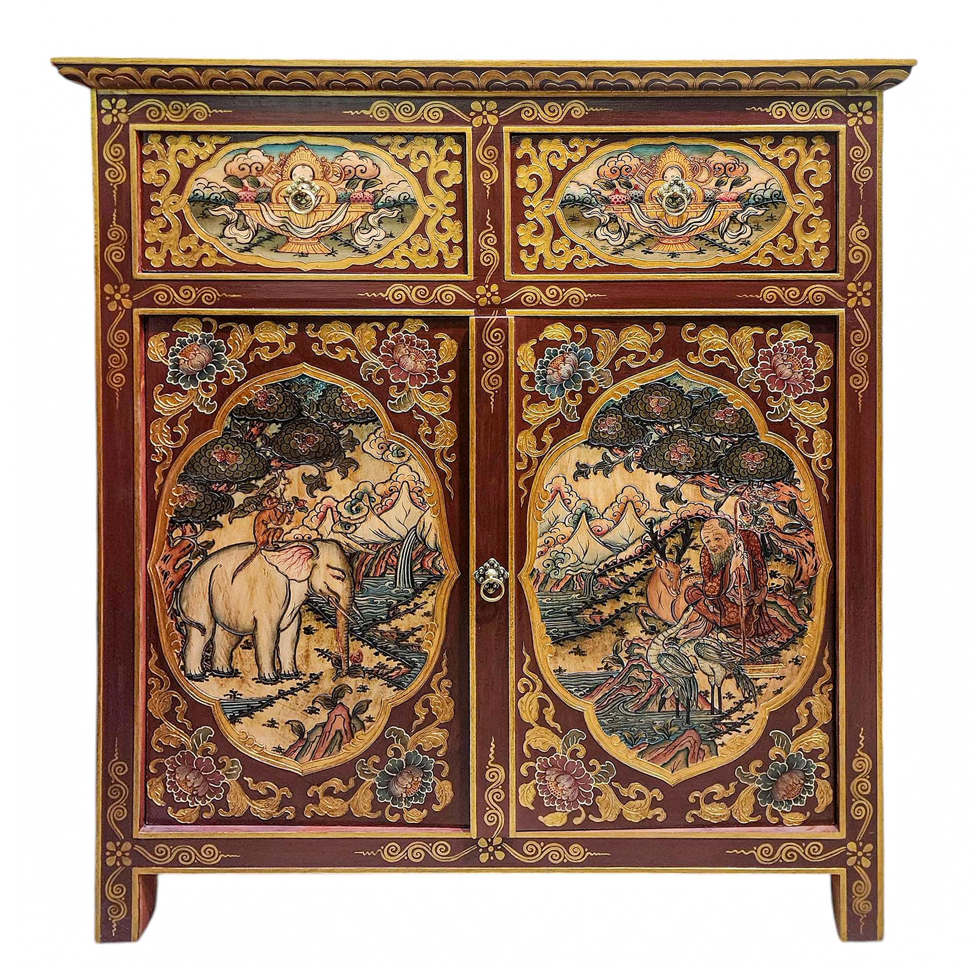 Tibetan Buddhist Cabinet <span Style=