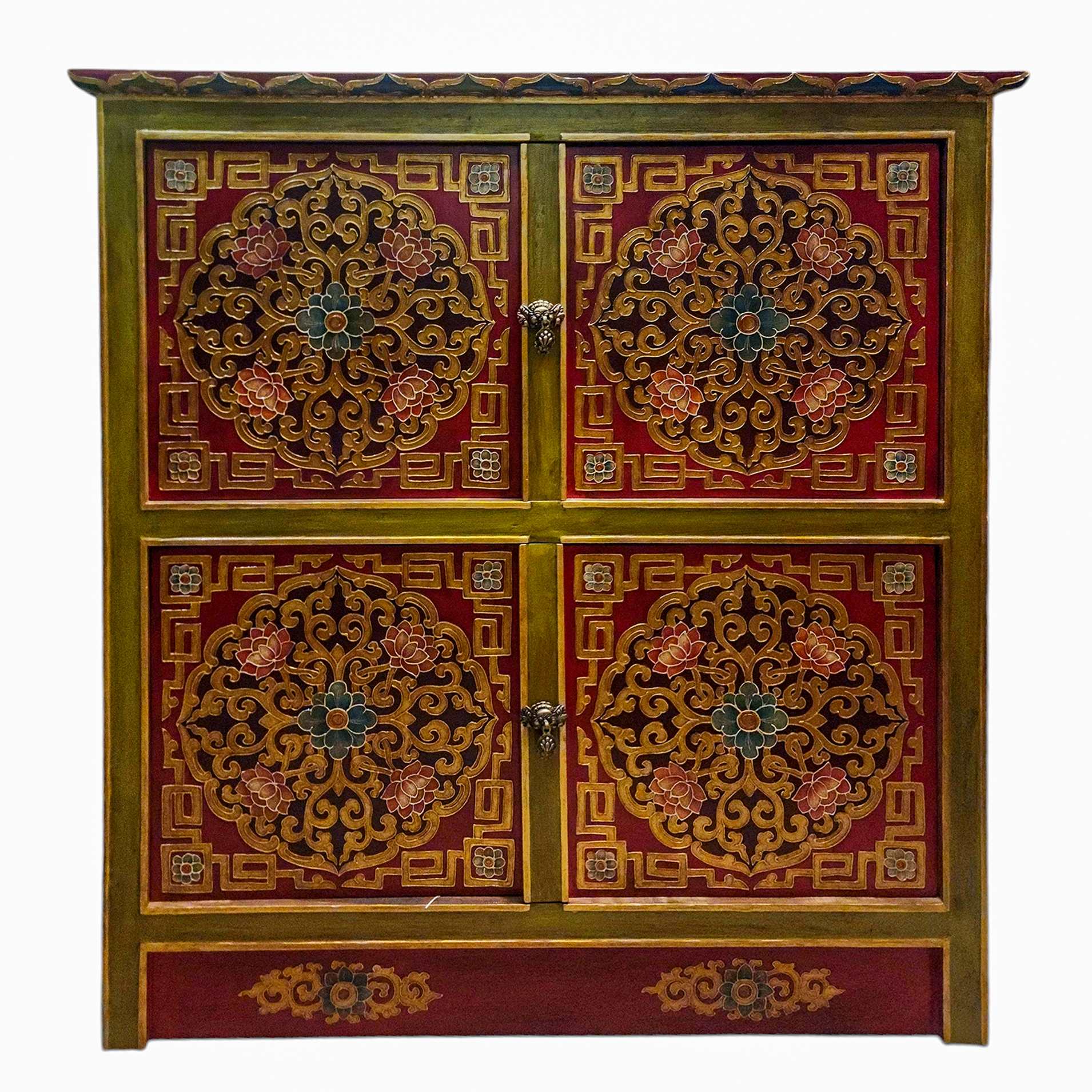 Tibetan Buddhist Cabinet <span Style=