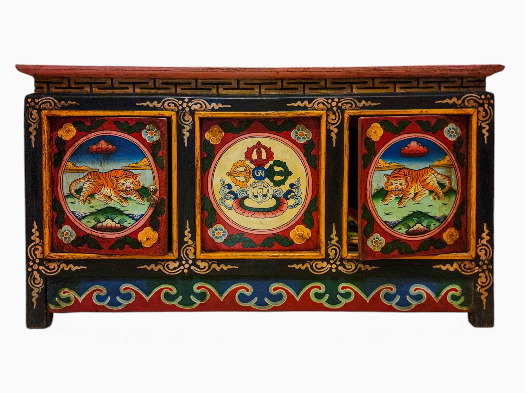 Tibetan Buddhist Cabinet <span Style=