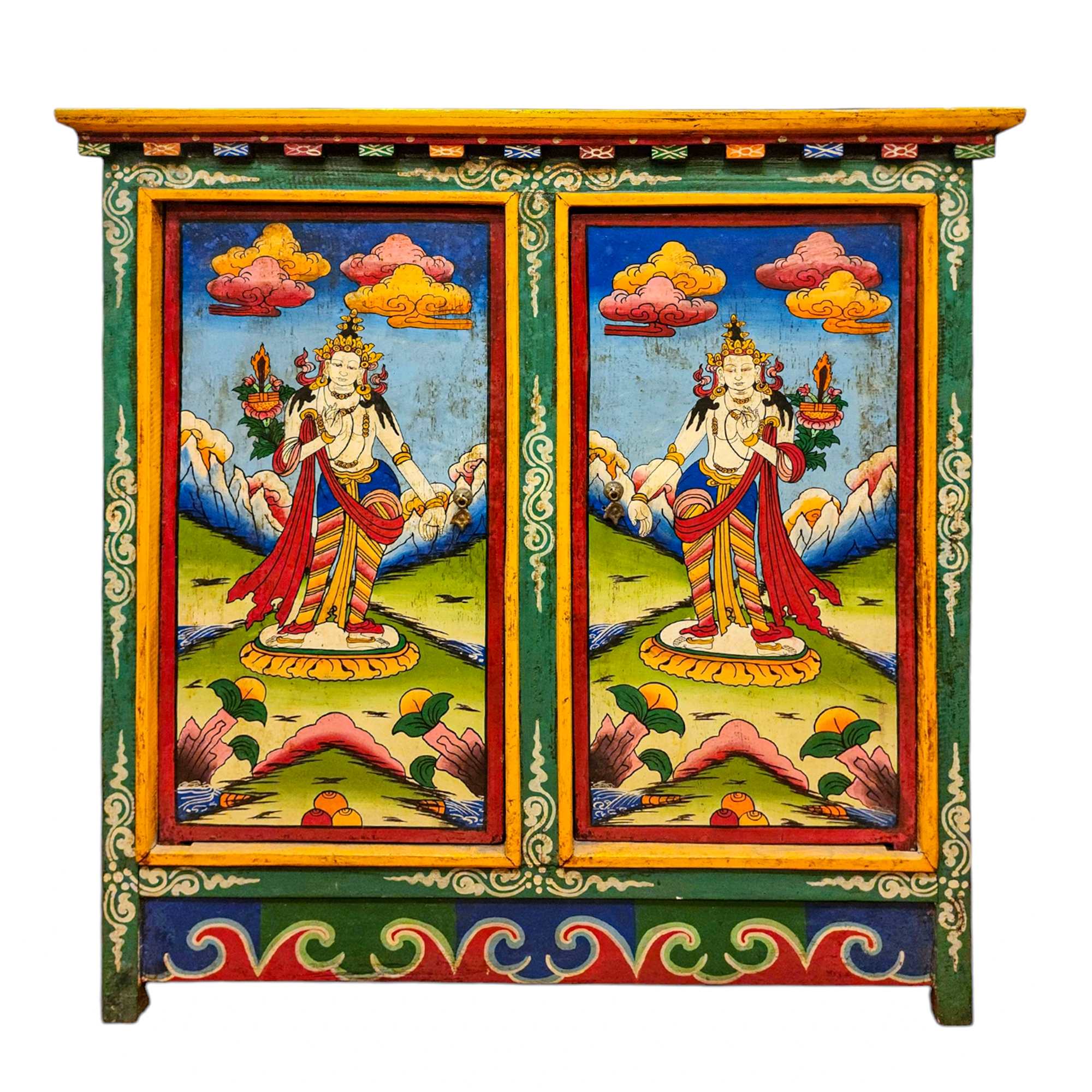 Tibetan Buddhist Cabinet <span Style=