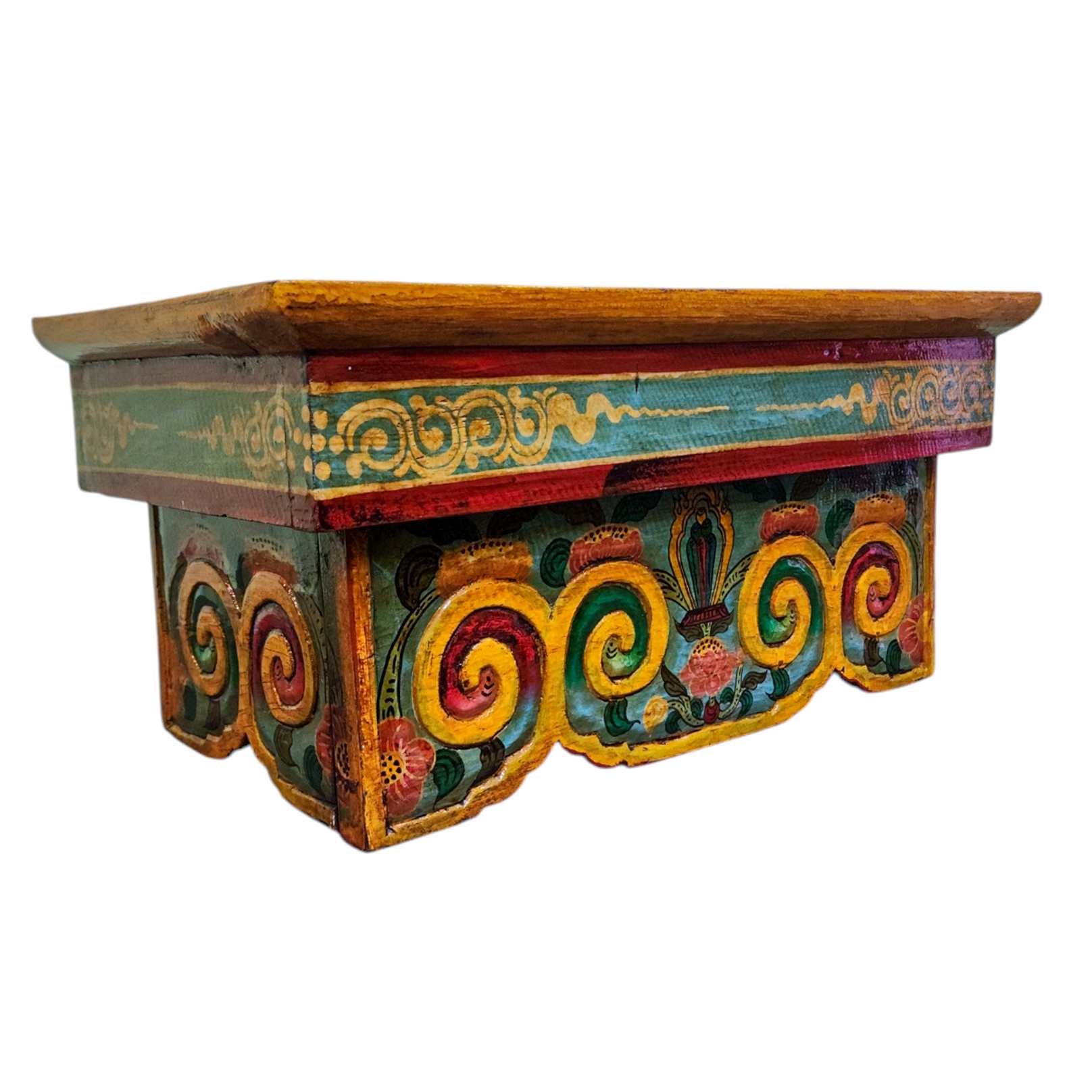 Tibetan Ritual foldable Table, Traditional Color Painted