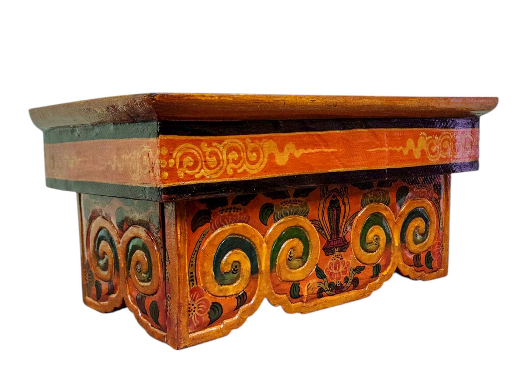 Tibetan Ritual foldable Table, Traditional Color Painted