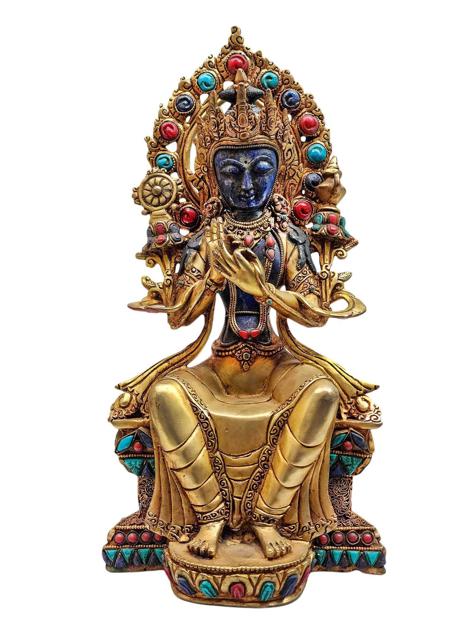 Lapis Maitreya Statue <span Style=