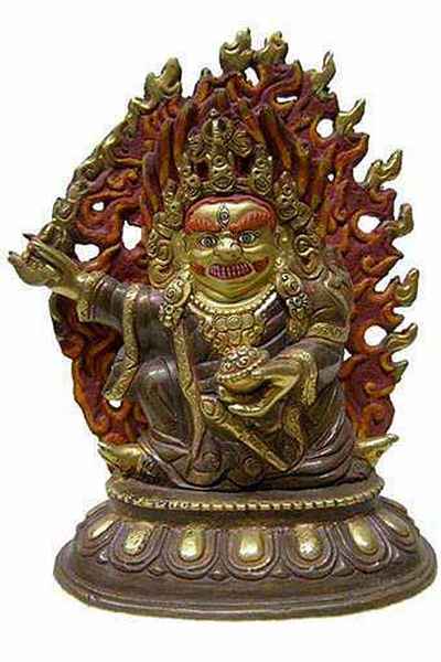 Mahakala Of The Black Cloak Statue, [sold]