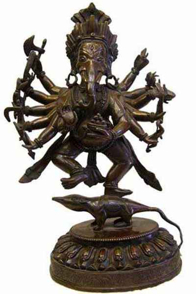 Ganesh Statue, [chocolate Oxidized], [sold]